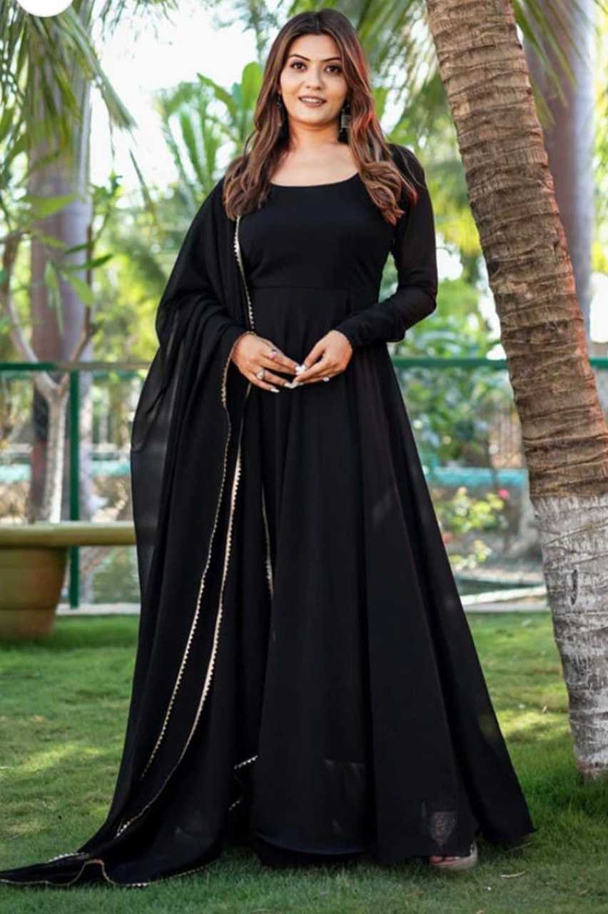 Ynf Georgette KESH559 363 Gowns Western Wears Festive Collections Wholesale Long Gowns Georgette Gown Full Sleeve Gowns Manufacturer