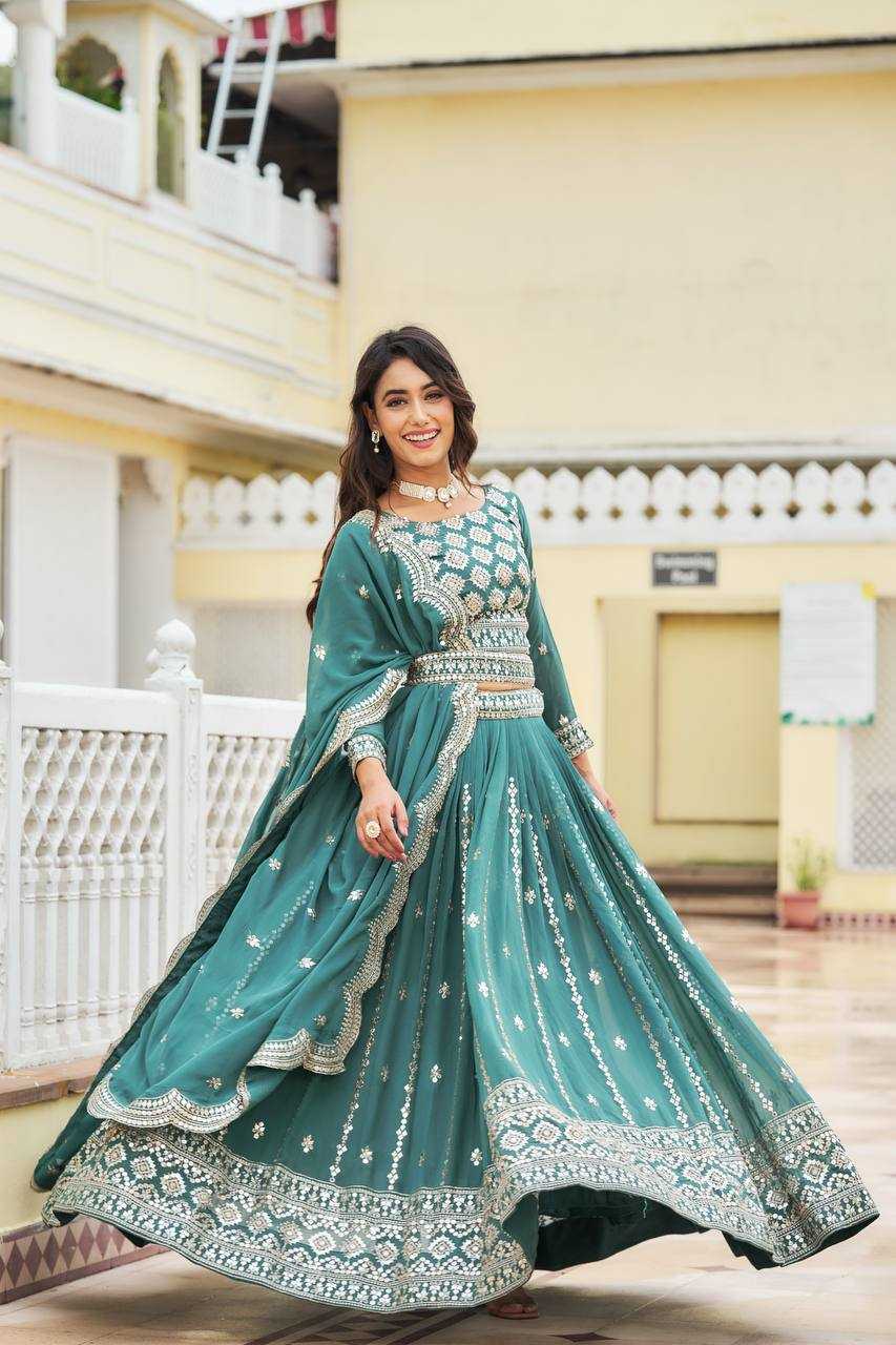 Ynf Georgette RIN131 03 Lehengas Wholesale Traditional Lehenga Embroidered Lehenga Georgette Lehenga Manufacturer