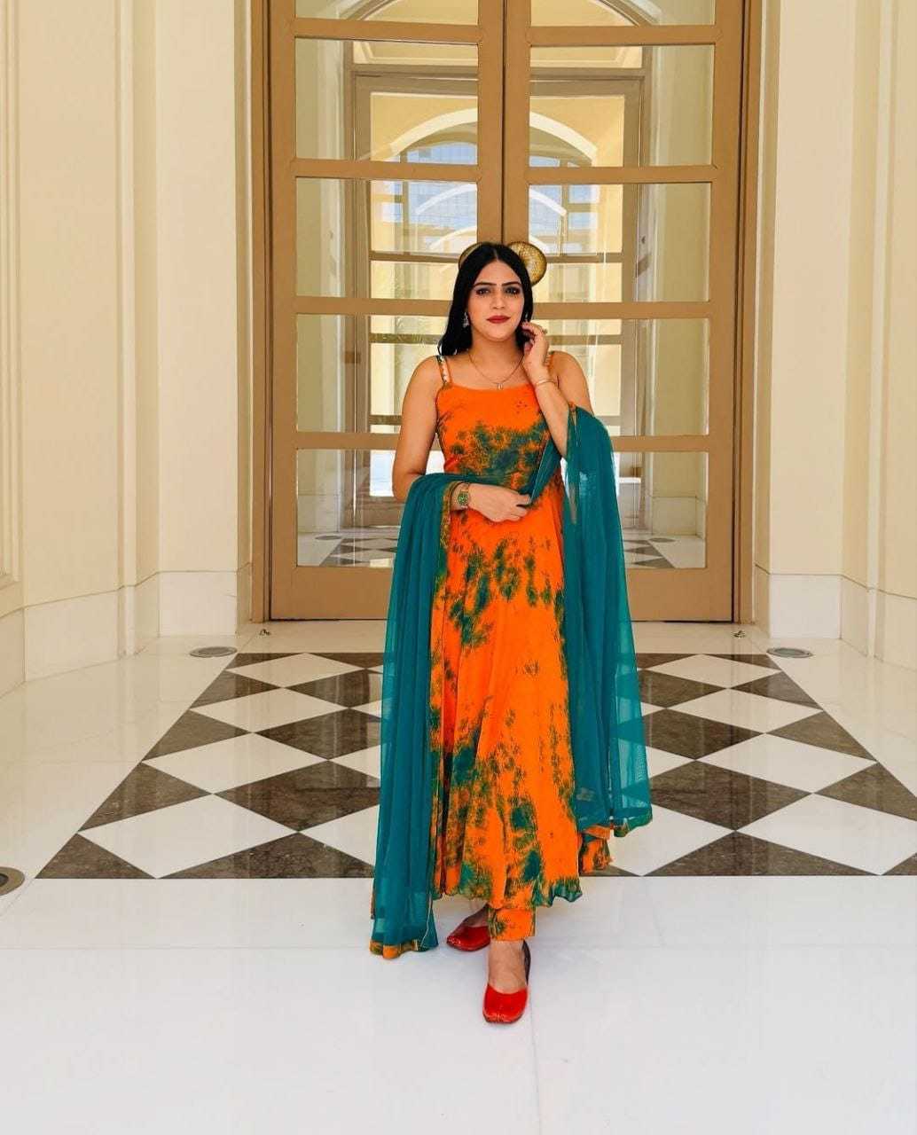 Ynf Georgette RIN157 193 Gowns Plus Size Collections Wholesale Printed Gowns Georgette Gown Designer Gowns Manufacturer