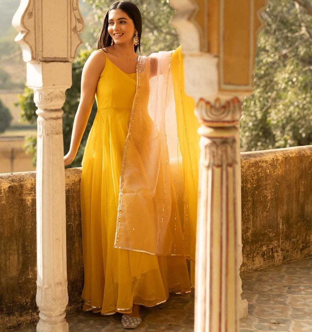 Ynf Georgette RIN157 2142 Gowns Plus Size Collections Wholesale Party Gowns Georgette Gown Designer Gowns Manufacturer