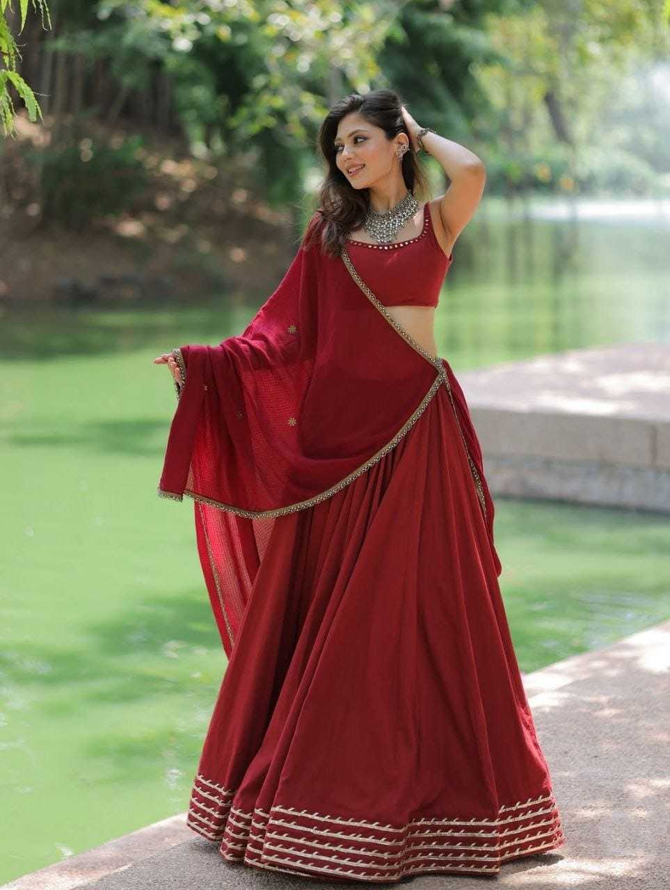 Ynf Georgette RIN157 NAVRATRI NIGHTS-09 Lehengas Plus Size Collections Wholesale Wedding Lehenga Georgette Lehenga Red Lehenga Manufacturer