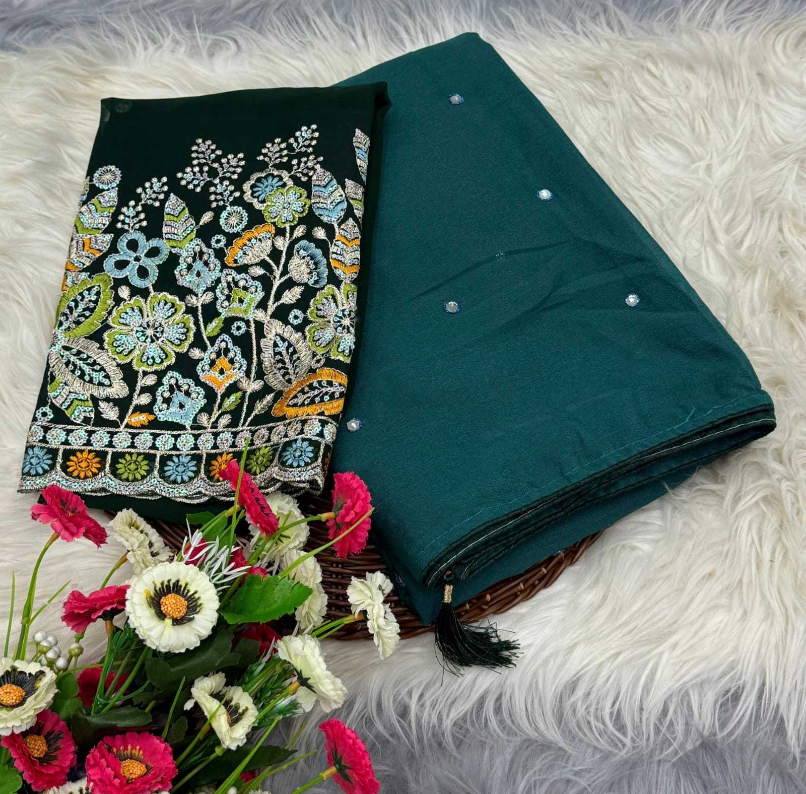 Ynf Georgette RIN171 914 Sarees Wholesale Georgette Sarees Sequence Sarees Chiffon Sarees Manufacturer