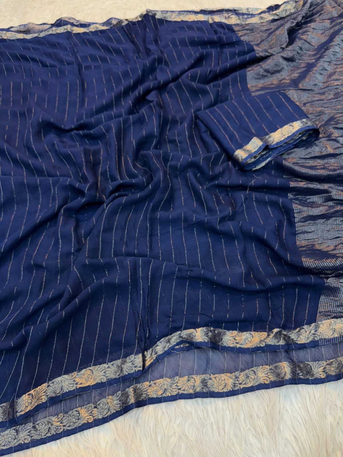 Ynf Georgette RIN178 chit pallu Sarees Wholesale Designer Sarees Georgette Sarees Viscose Saree Manufacturer