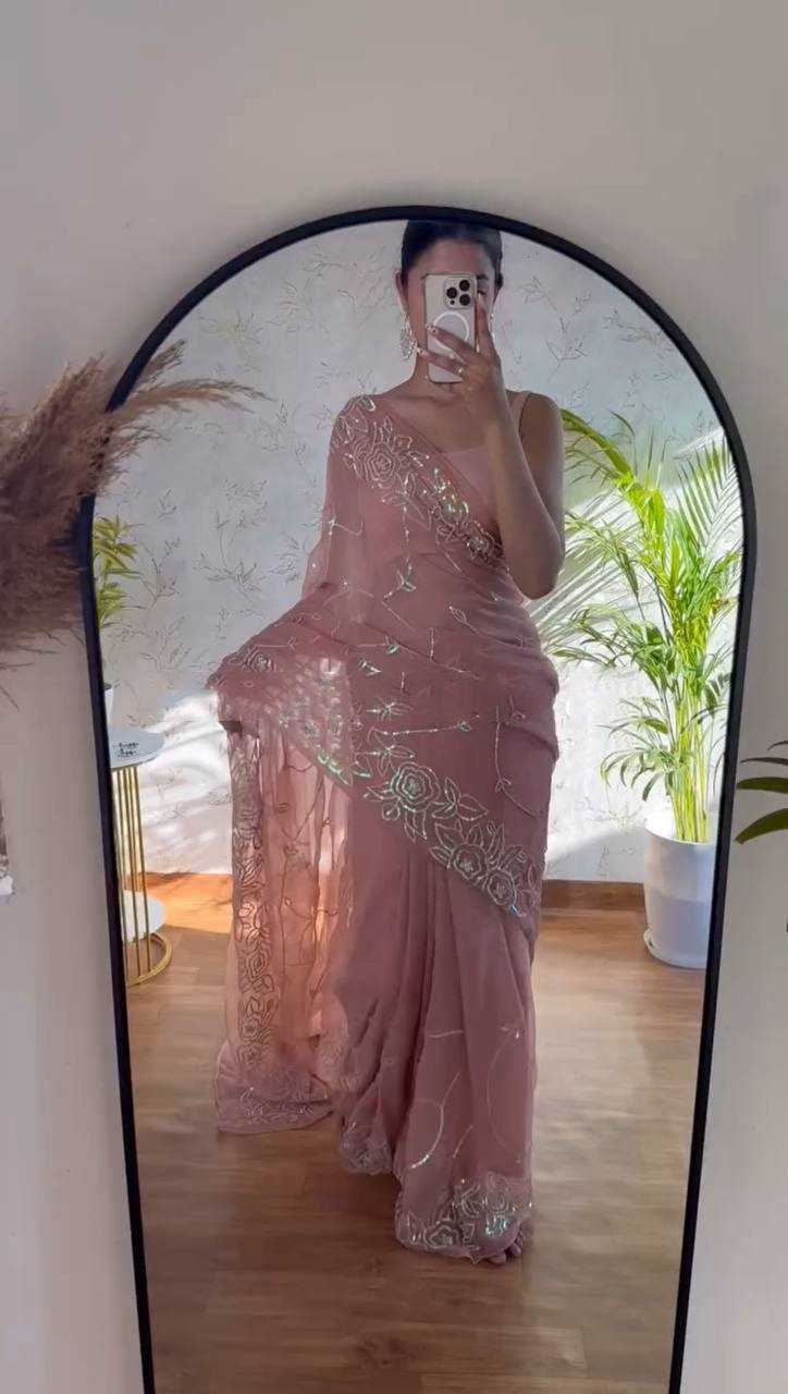 Ynf Georgette RIN189 1188 Sarees Wholesale Party Wear Sarees Georgette Sarees Sequin Sarees Embroidered Sarees Manufacturer