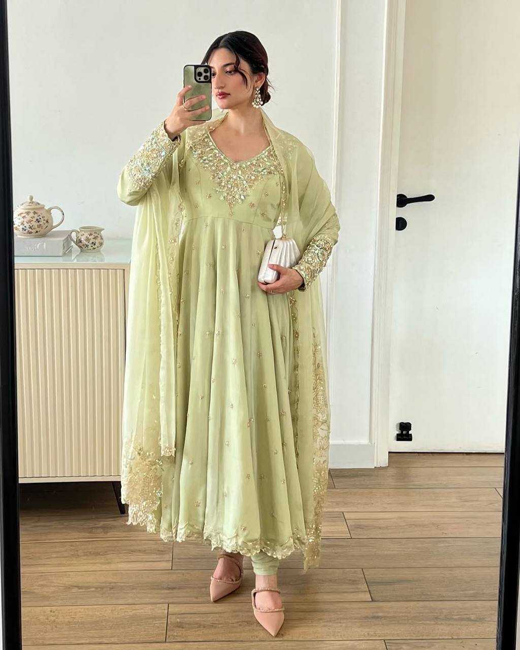 Ynf Georgette RIN197 4836 864-A Suits & Dresses Wholesale Party wear suits Bridal Suits Designer Suits Manufacturer