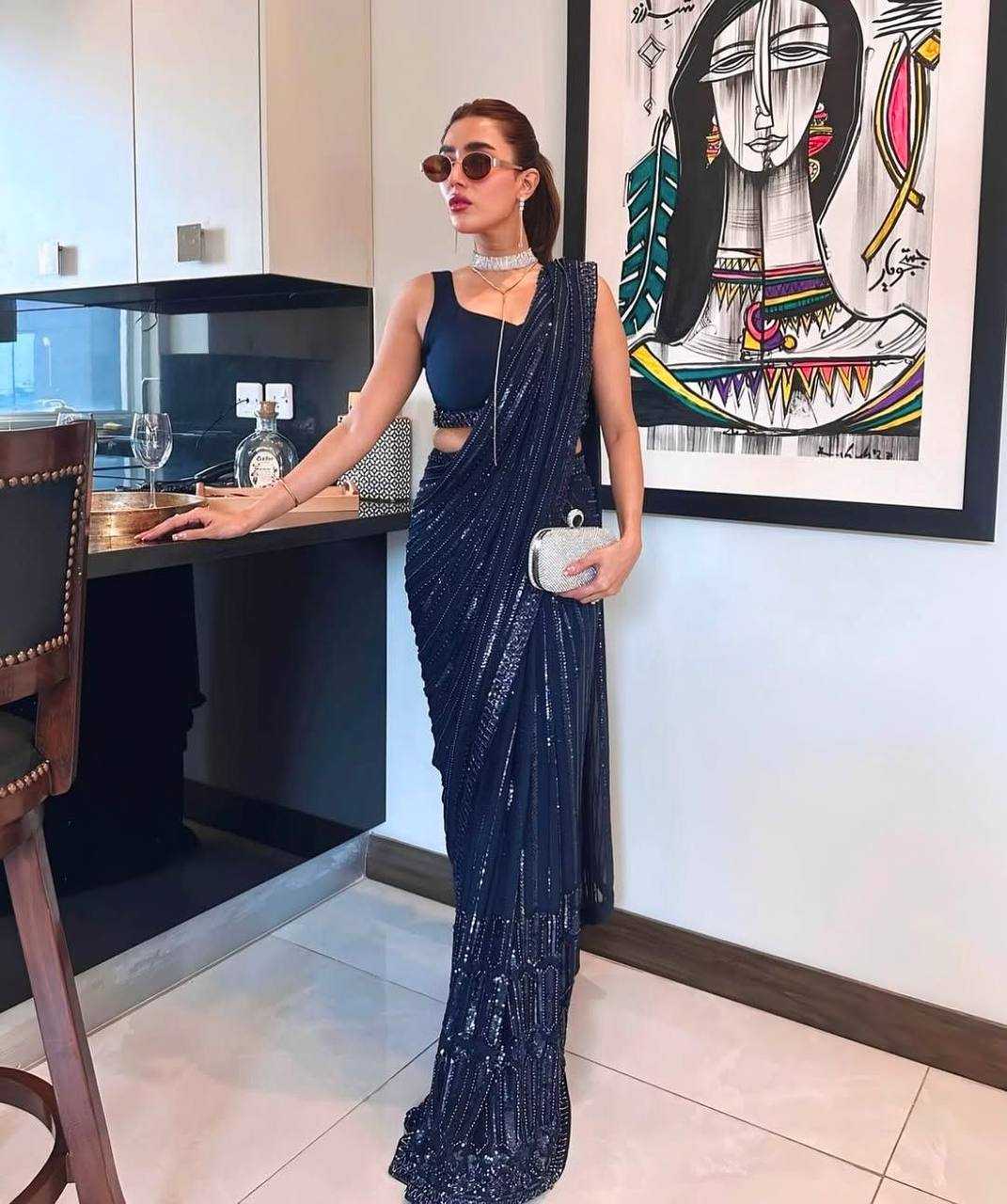 Ynf Georgette RIN213 L337 Sarees Wholesale Party Wear Sarees Fancy Sarees Sequin Sarees Manufacturer
