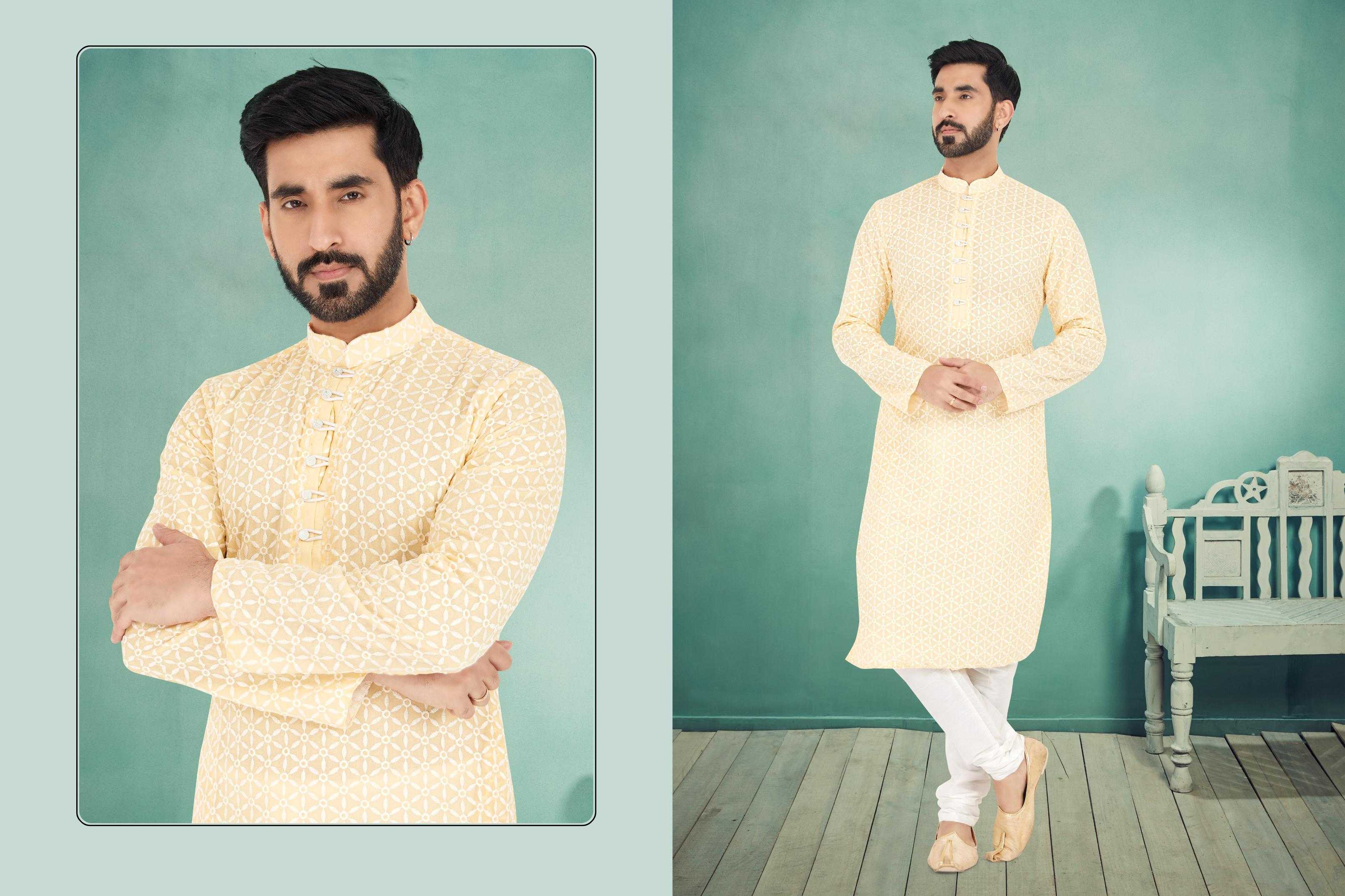Ynf Georgette RIN223 3047B Mens Wear Wholesale Mens Kurtas Mens Kurta Pyjama Men Wedding kurta Manufacturer