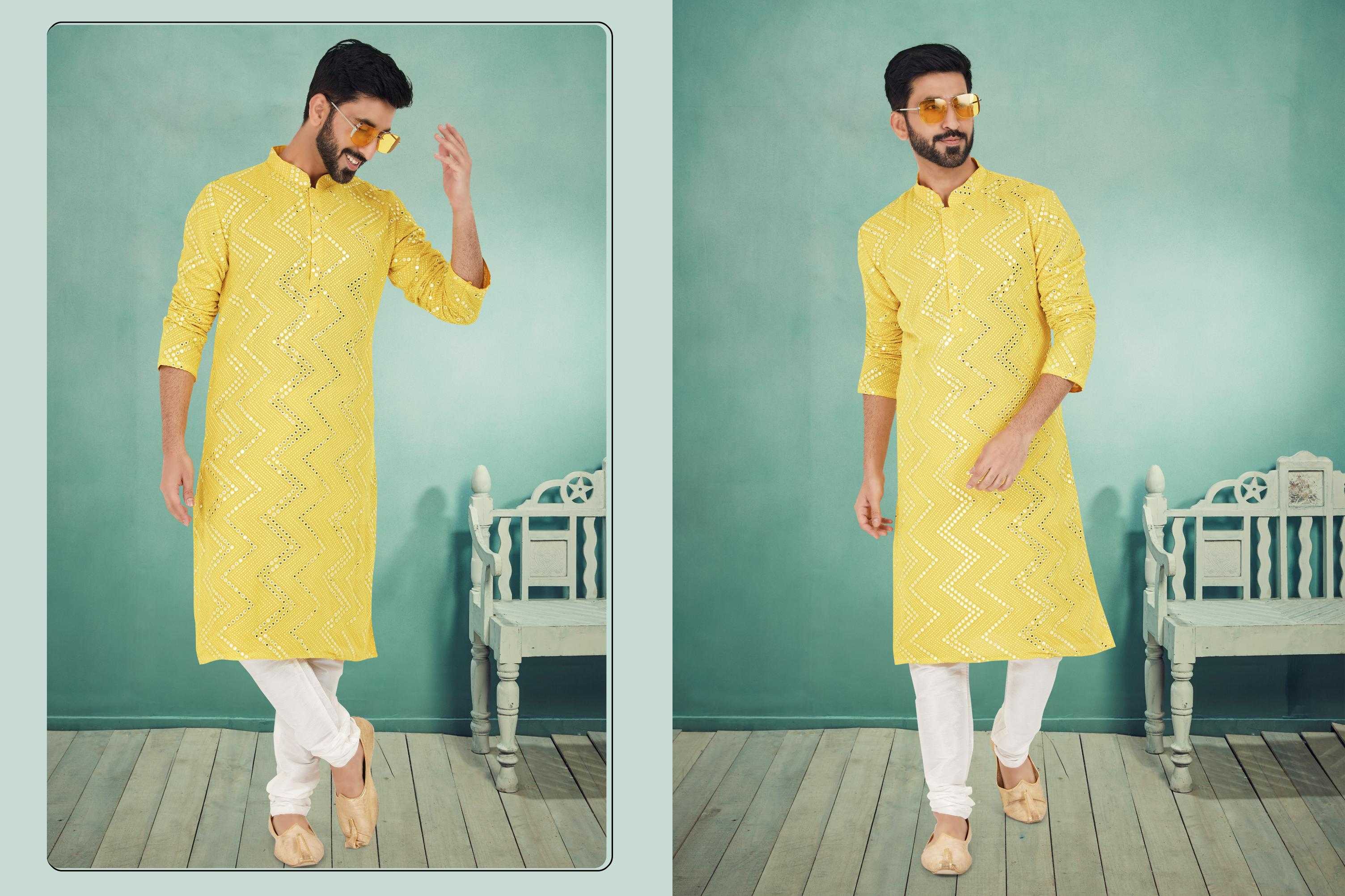 Ynf Georgette RIN223 3049A Mens Wear Wholesale Mens Kurtas Mens Kurta Pyjama Men Wedding kurta Manufacturer