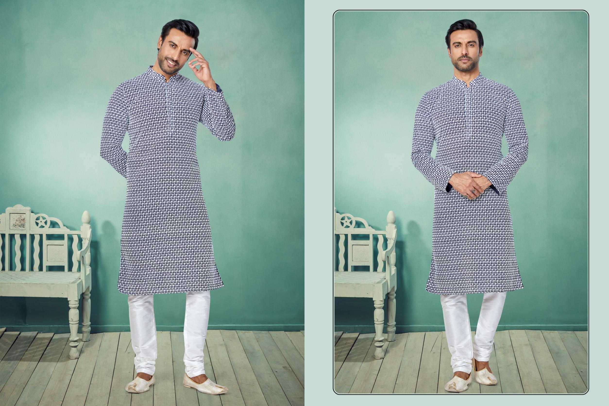 Ynf Georgette RIN223 3055C Mens Wear Wholesale Mens Kurtas Mens Kurta Pyjama Men Wedding kurta Manufacturer