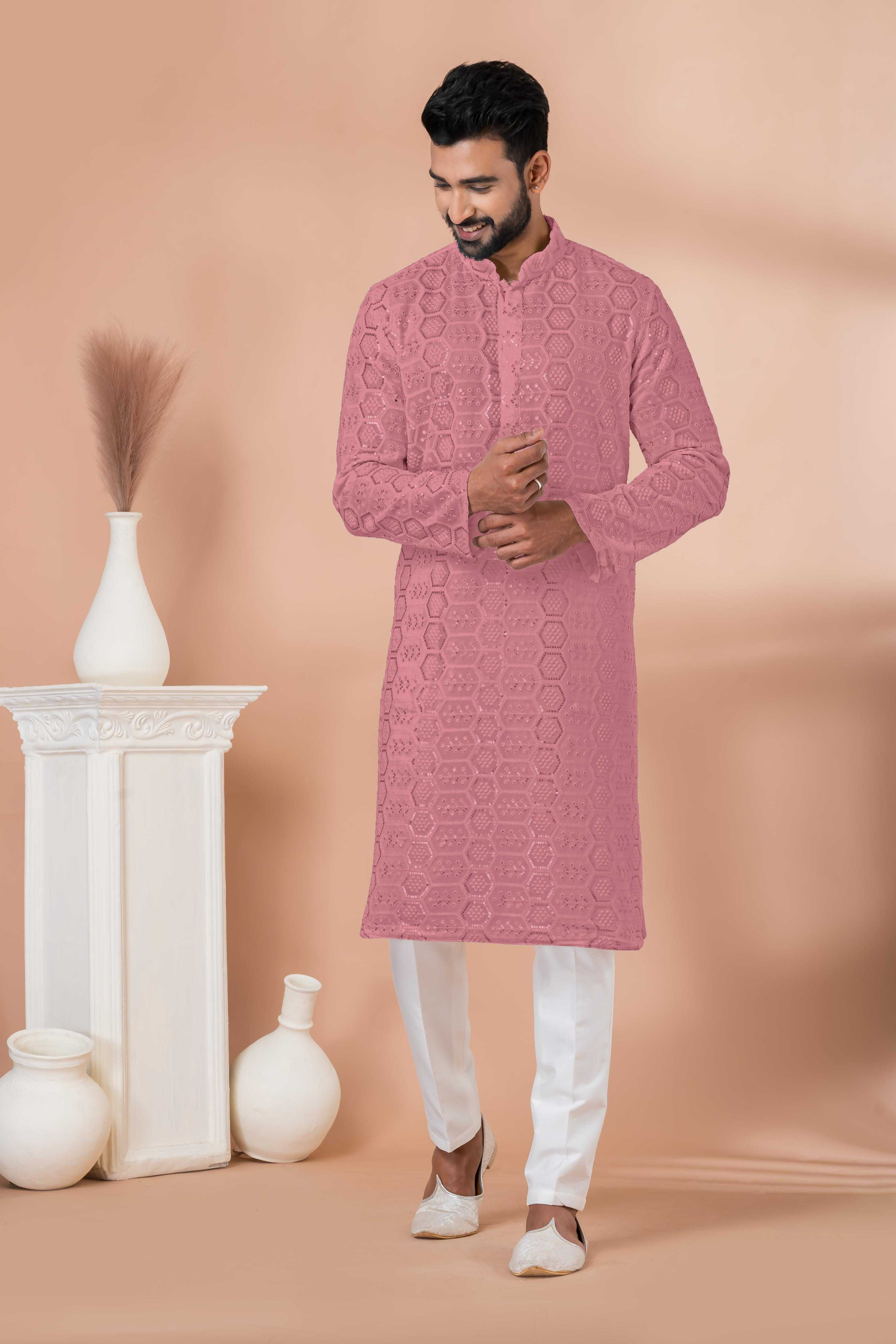 Ynf Georgette RIN223 3303P-A Mens Wear Wholesale Mens Kurtas Mens Kurta Pyjama Men Wedding kurta Manufacturer