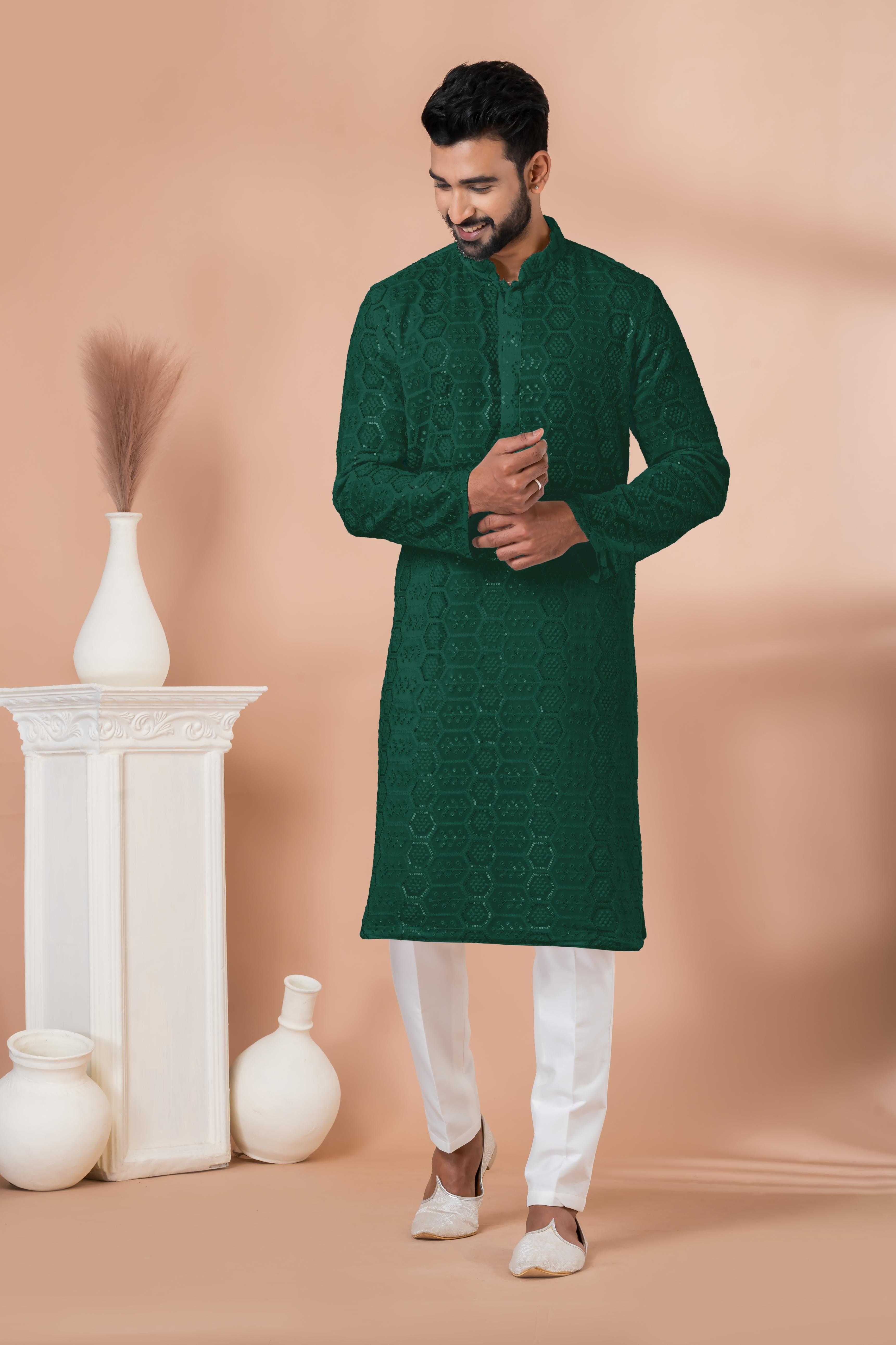 Ynf Georgette RIN223 3303R-A Mens Wear Wholesale Mens Kurtas Mens Kurta Pyjama Men Wedding kurta Manufacturer