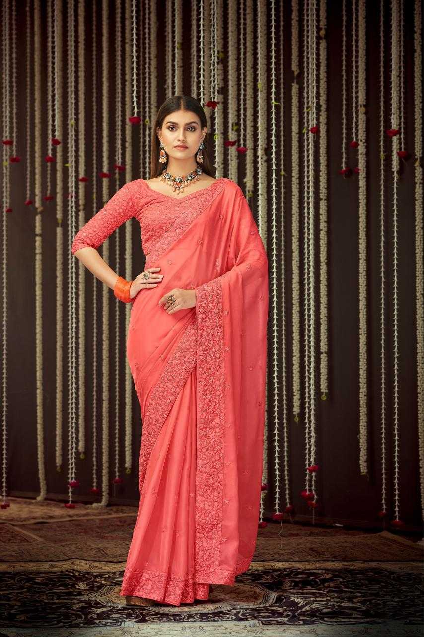Ynf Georgette RIN228 105 Sarees Wholesale Sequin Sarees Manufacturer