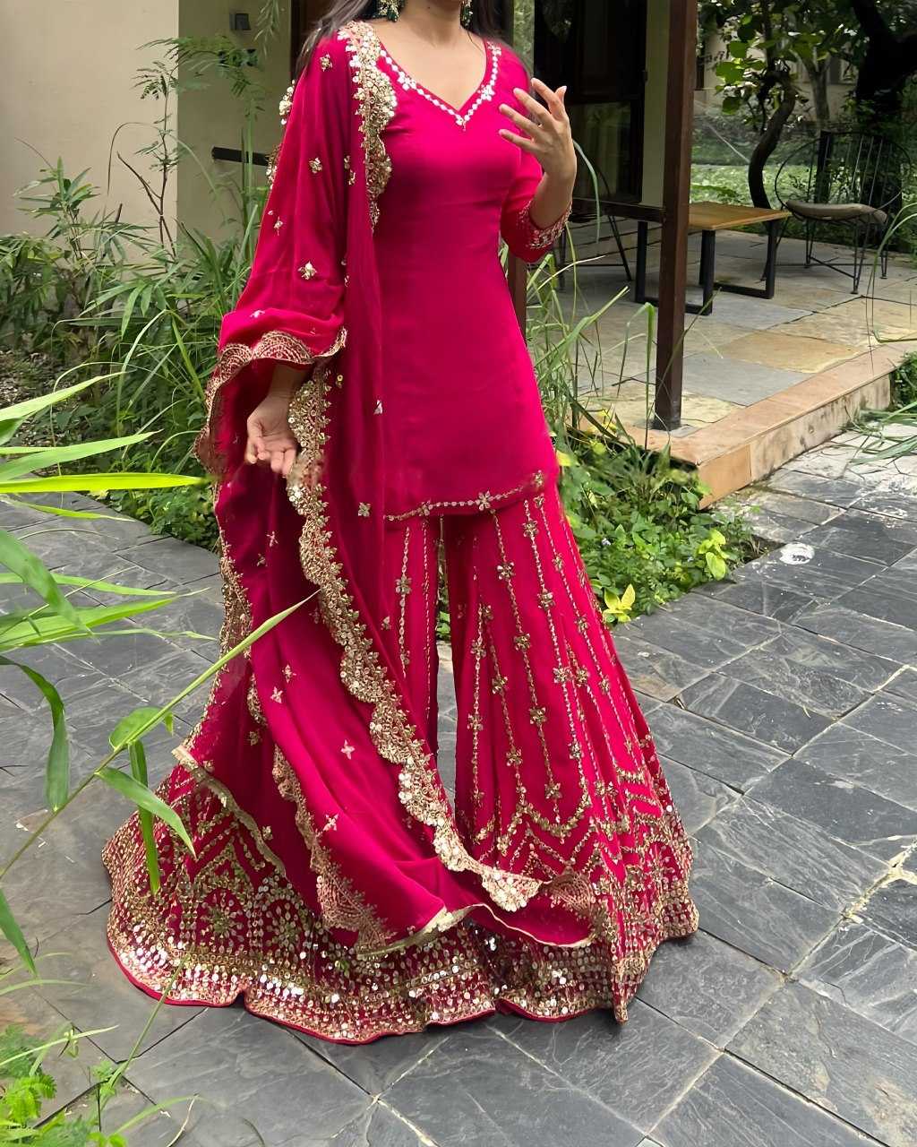 Ynf Georgette RIN228 174 Suits & Dresses Wholesale Ladies Suits Sharara Salwar Suits Wedding Suits Zari Work Suit Embroidered Dresses Manufacturer