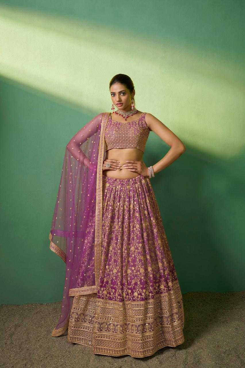 Ynf Georgette RIN228 223 Lehengas Wholesale Embroidered Lehenga Lehenga For Engagement Manufacturer