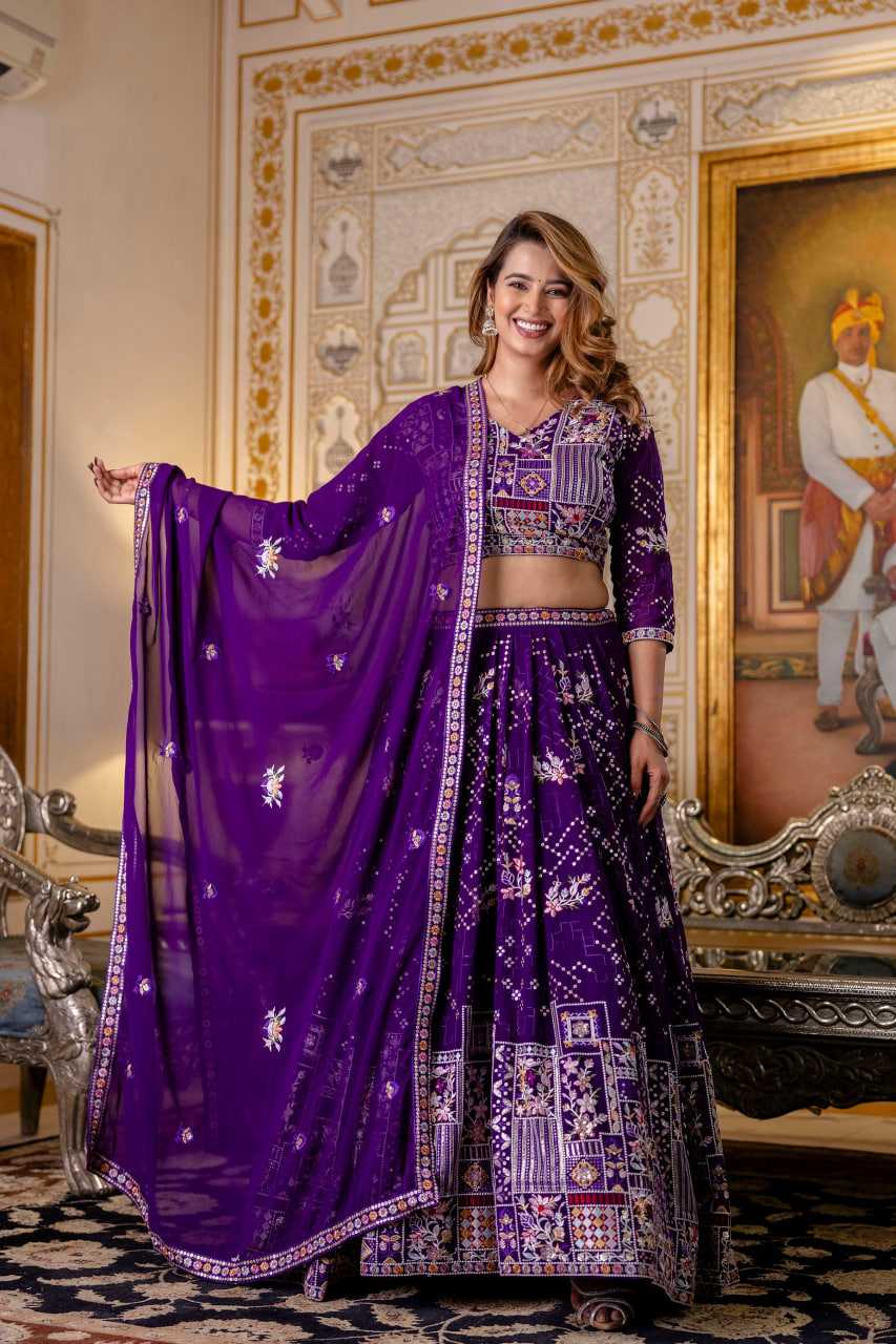 Ynf Georgette RIN228 375 Lehengas Wholesale Traditional Lehenga Embroidered Lehenga Georgette Lehenga Manufacturer