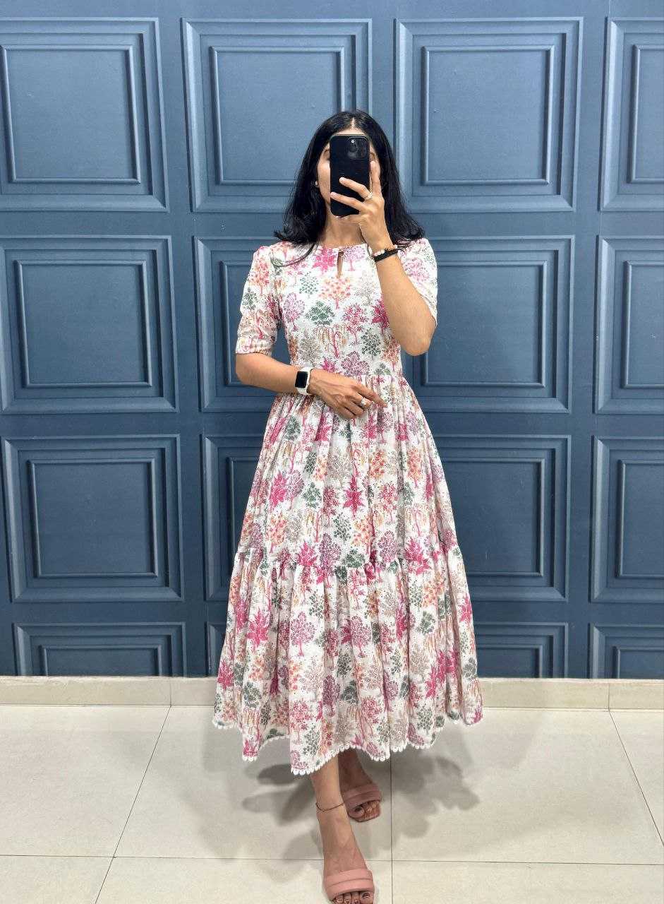 Ynf Hakoba RIN217 332 Gowns Wholesale Printed Gowns Fancy Gowns Work Gowns Manufacturer