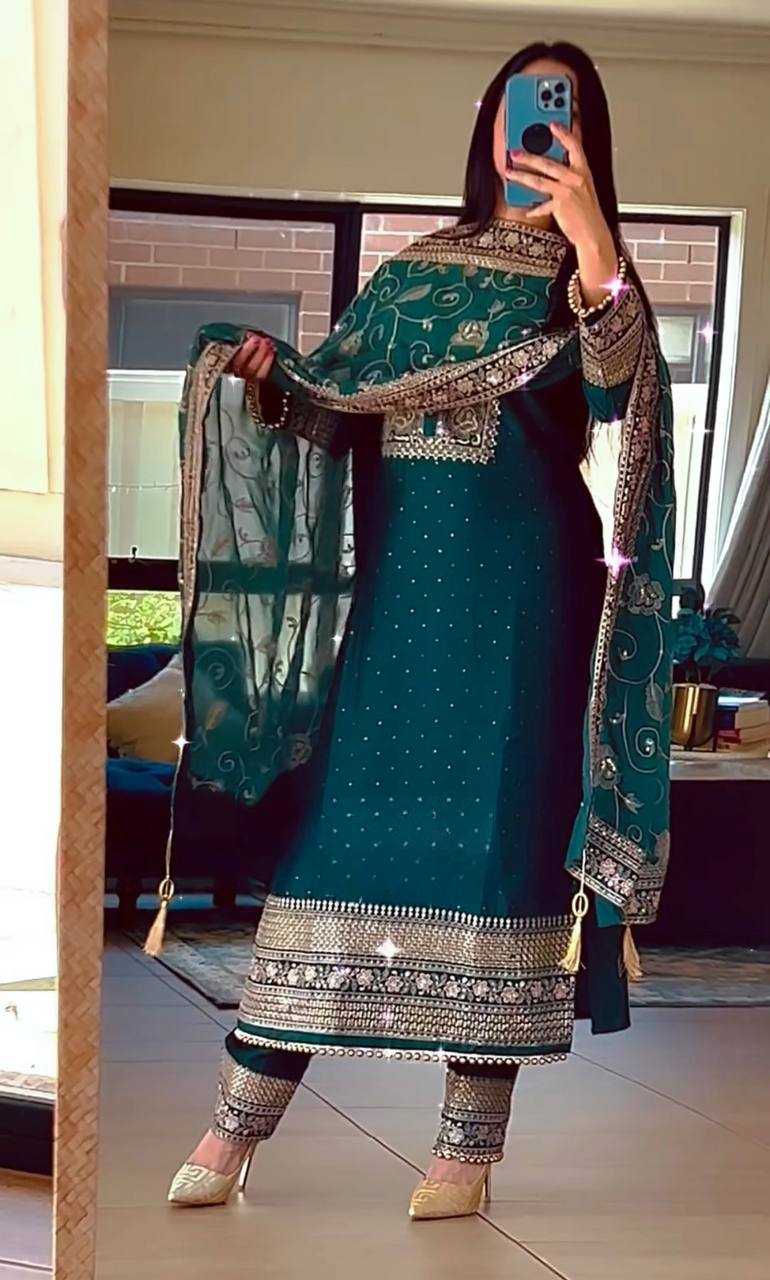 Ynf Heavy Chinnon Silk KESH528 422 Suits & Dresses Islamic Clothing Festive Collections Wholesale Pakistani Suits Embroidery Suits Ladies Silk Suit Manufacturer