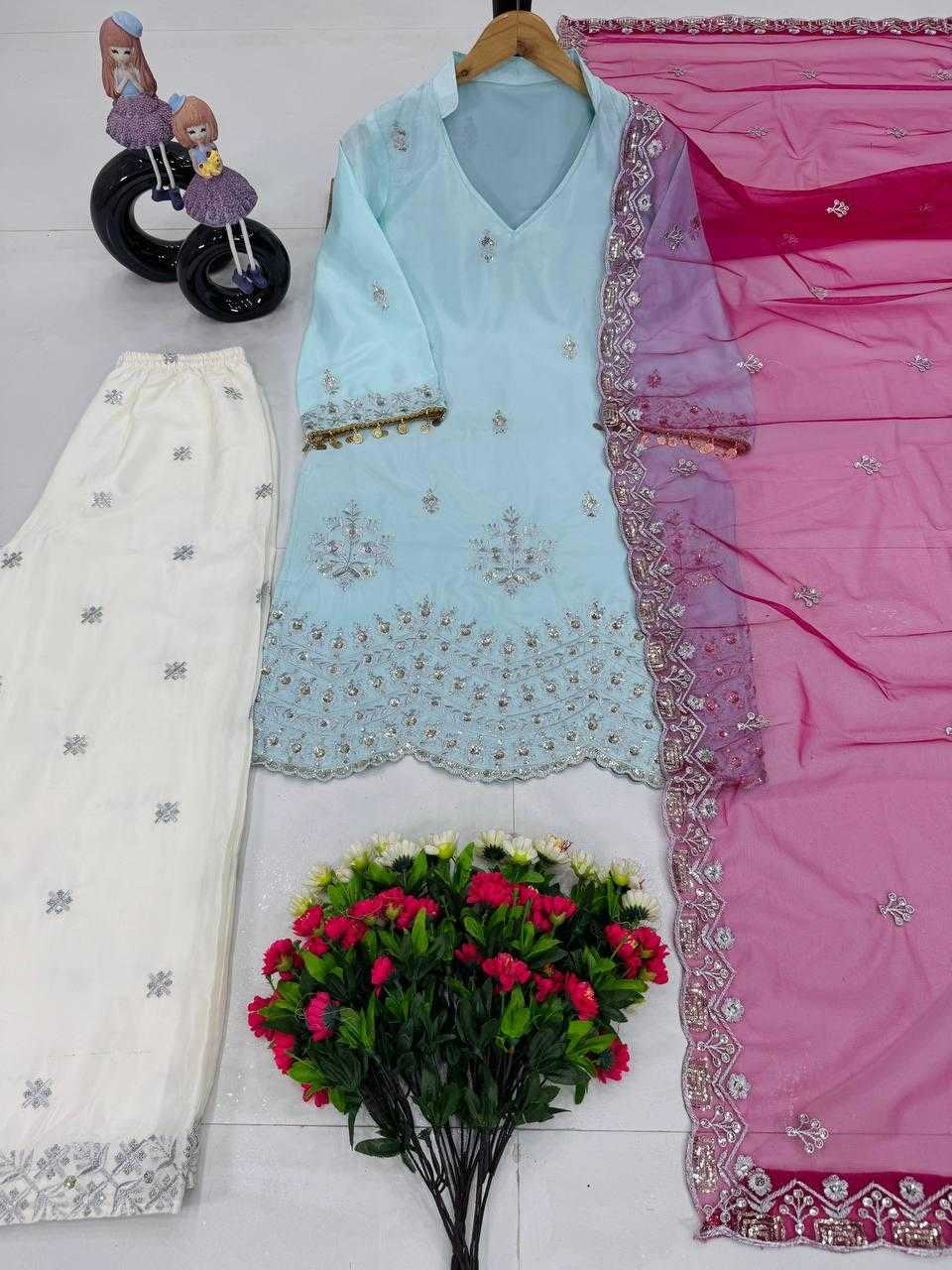 Ynf Heavy Crepe KESH512 1675 Suits & Dresses Wholesale Ladies Suits Palazzo Suit Embroidered Suits Manufacturer
