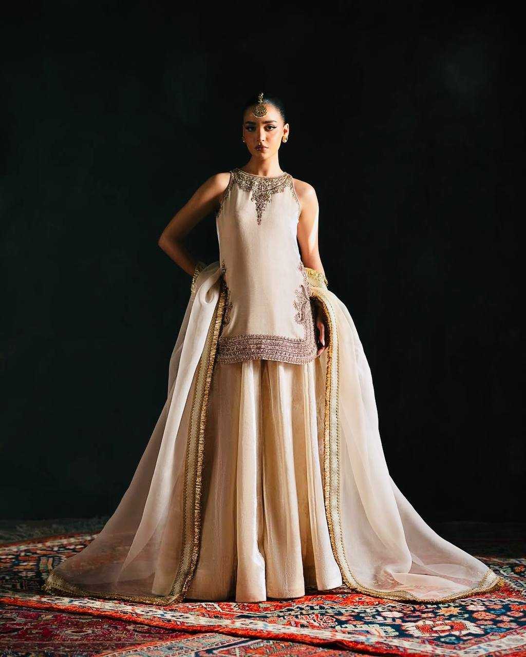 Ynf Heavy Crepe KESH512 1693 Suits & Dresses Wedding Collections Festive Collections Wholesale Embroidery Suits Palazzo Suit Designer Suits Manufacturer