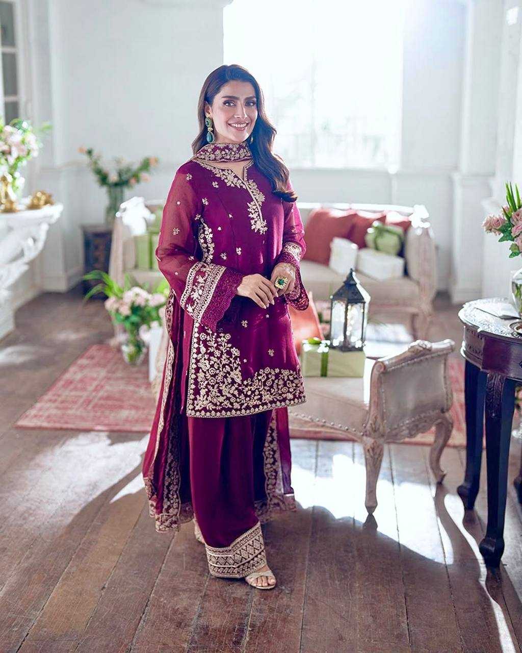 Ynf Heavy Crepe KESH512 1698 Suits & Dresses Islamic Clothing Festive Collections Wholesale Pakistani Suits Embroidery Suits Palazzo Suit Manufacturer