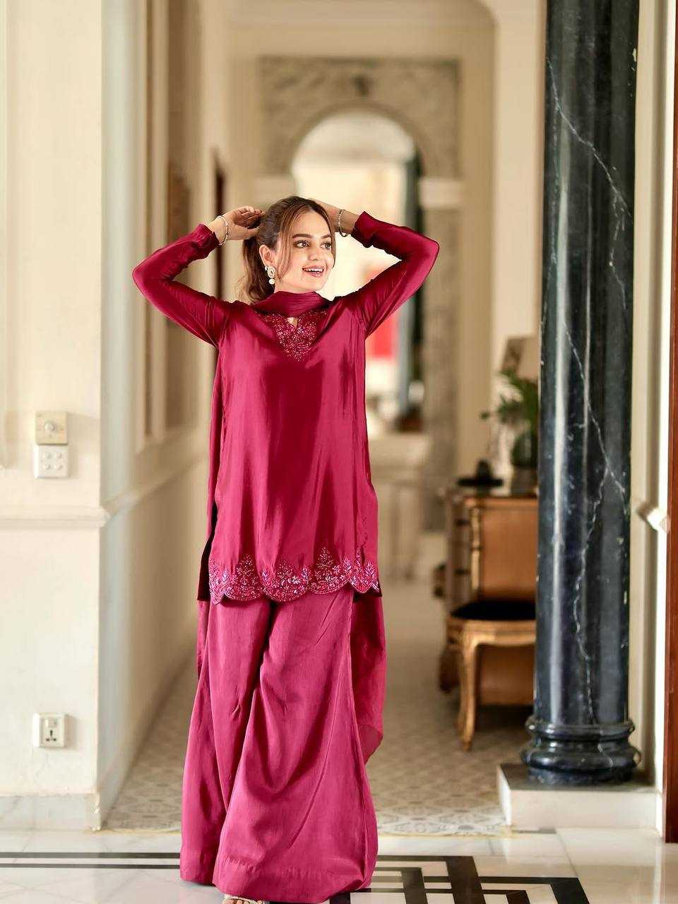 Ynf Heavy Crepe KESH523 283 Suits & Dresses Wedding Collections Festive Collections Wholesale Sharara Salwar Suits Embroidery Suits Designer Suits Manufacturer