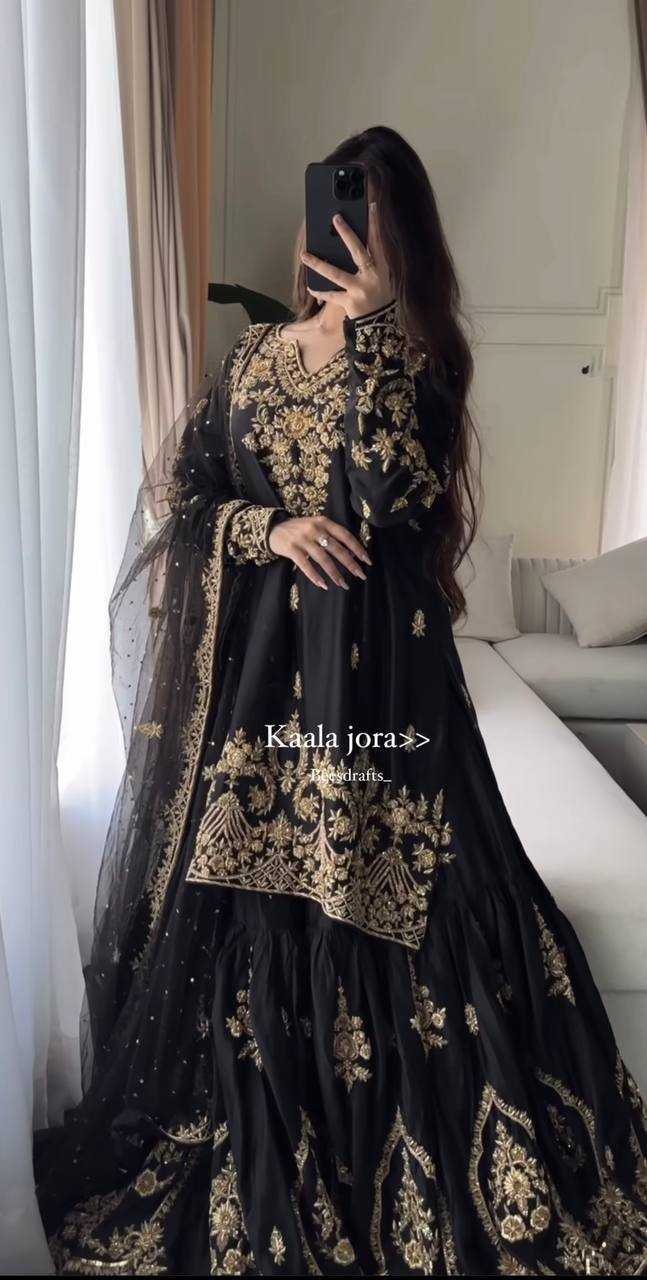 Ynf Heavy Crepe KESH528 458 Suits & Dresses Wedding Collections Festive Collections Wholesale Sharara Salwar Suits Embroidery Suits Designer Suits Manufacturer