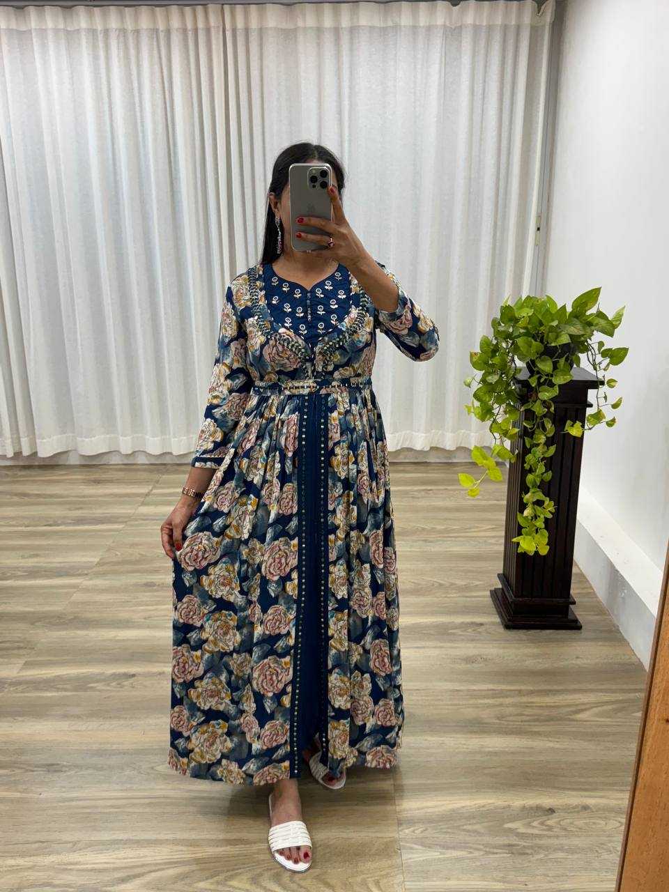 Ynf Heavy Rayon KESH513 437 Gowns Wholesale Fancy Gowns Embroidery Gowns Designer Gowns Manufacturer