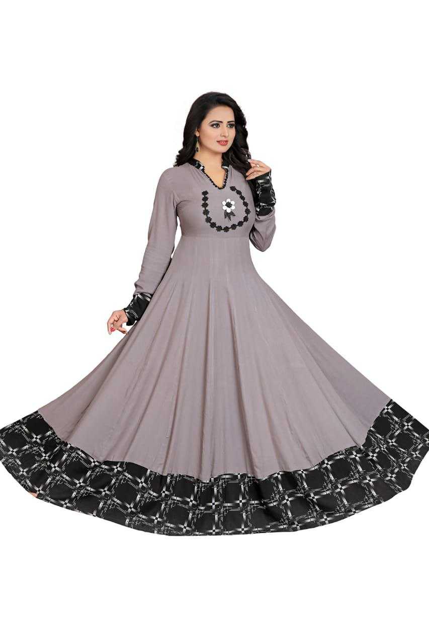 Ynf Heavy Rayon KESH559 SHIV Gowns Western Wears Festive Collections Wholesale Fancy Gowns Long Gowns Full Sleeve Gowns Manufacturer