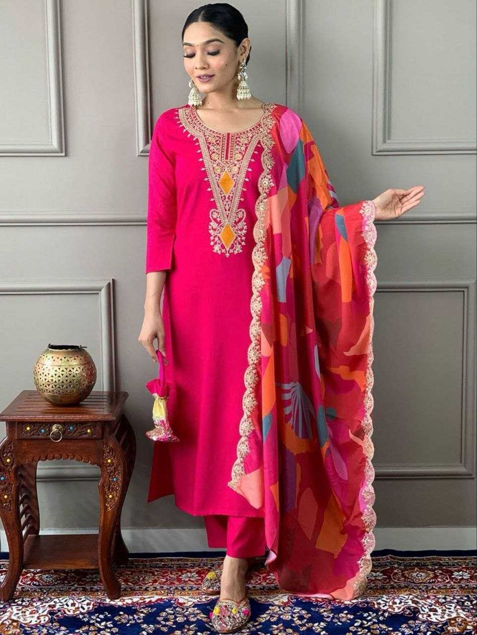 Ynf Heavy Roman Silk KESH517 H1 Suits & Dresses Wholesale Embroidery Suits Ladies Salwar Suits Party wear suits Manufacturer