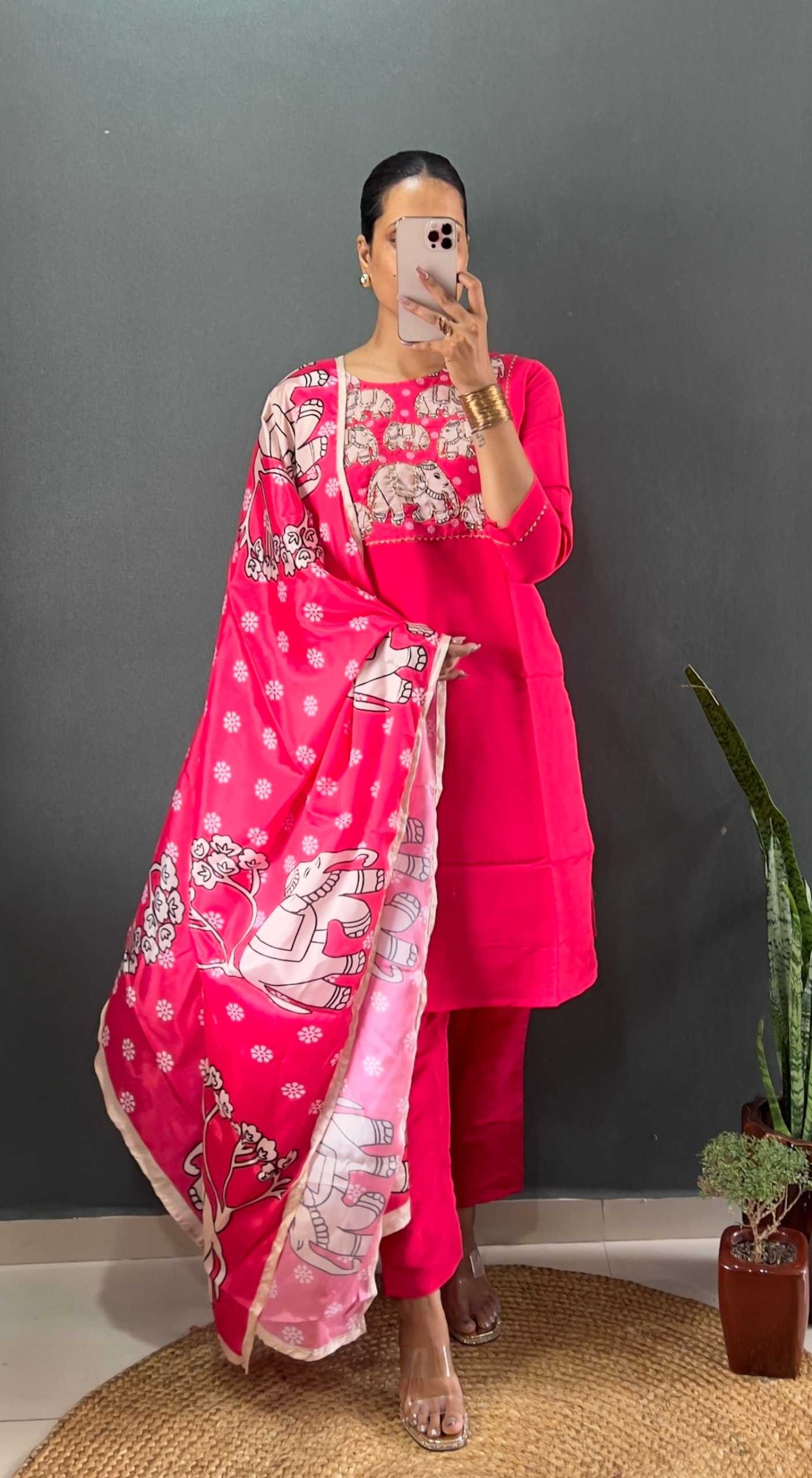 Ynf Heavy Roman Silk RIN102 111 Suits & Dresses Wedding Collections Festive Collections Wholesale Ladies Silk Suit Wedding Outfits Handwork Suits Manufacturer