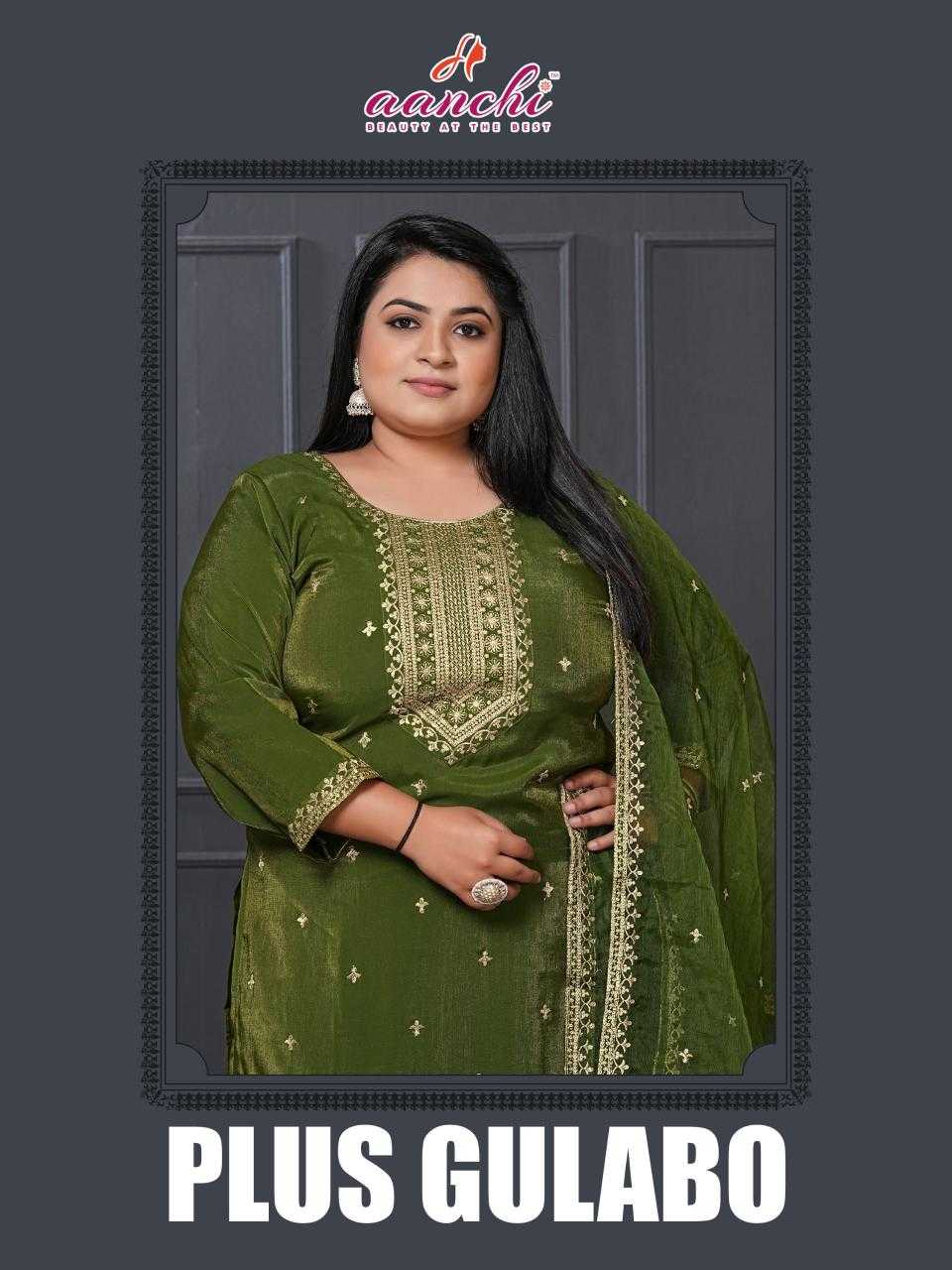 Ynf Heavy Roman Silk RIN190 AANCHI-PLUS GULABO Setwise Collections Wholesale Dresses & Suits Catalogs Manufacturer