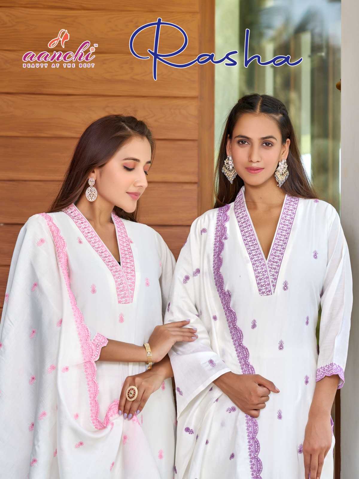 Ynf Heavy Roman Silk RIN190 AANCHI-RASHA Setwise Collections Wholesale Kurtis Catalogs Manufacturer