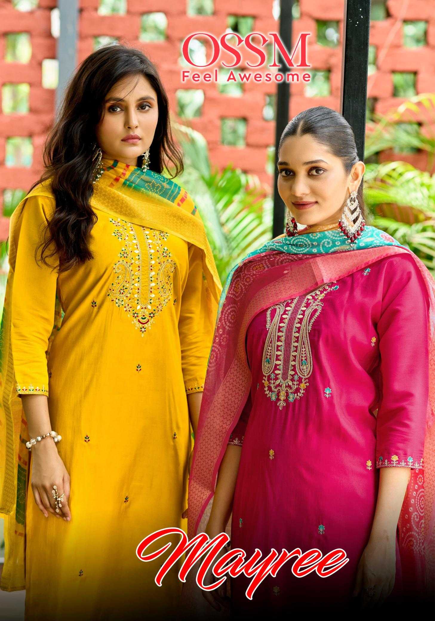 Ynf Heavy Roman Silk RIN190 OSSM-MAYREE Setwise Collections Wholesale Kurtis Catalogs Manufacturer