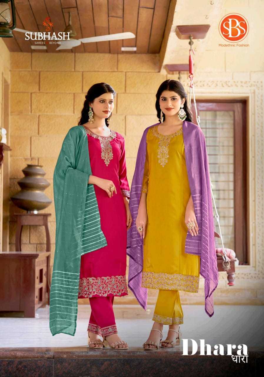 Ynf Heavy Roman Silk RIN190 SUBHASH-DHARA Setwise Collections Wholesale Dresses & Suits Catalogs Manufacturer