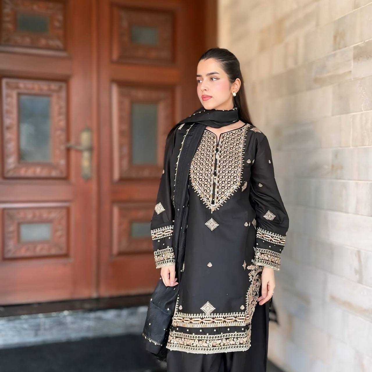 Ynf Heavy Roman Silk RIN197 4871 5899 Suits & Dresses Wholesale Ladies Suits Embroidery Suits Designer Suits Manufacturer