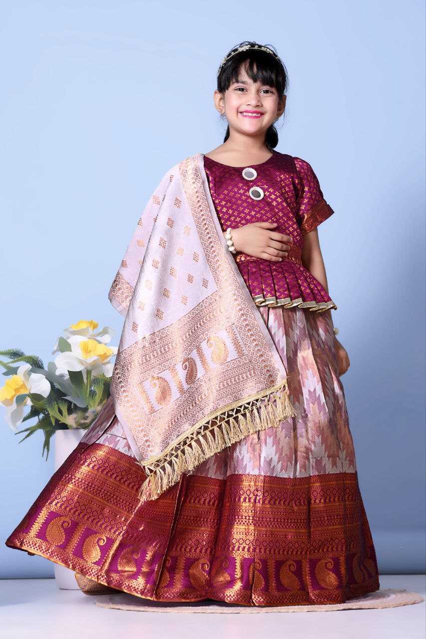 Ynf Jacquard KESH461 122 Kids Wear Festive Collections Wholesale Kids Ethnic Wear Kids Festive Wear Kids Navratri Outfits Manufacturer