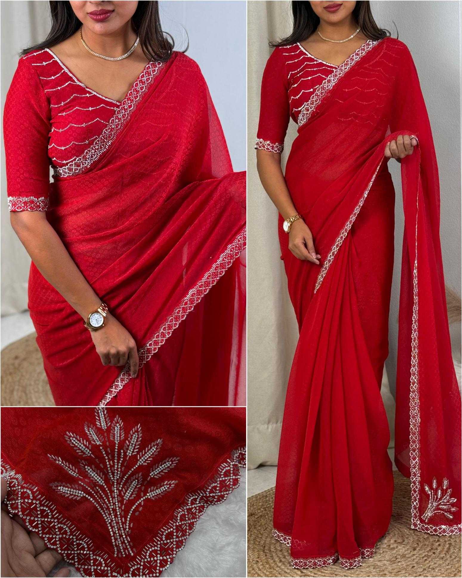 Ynf Jacquard KESH500 Taj Sarees Wholesale Designer Sarees Jacquard Saree Swarovski Sarees Manufacturer