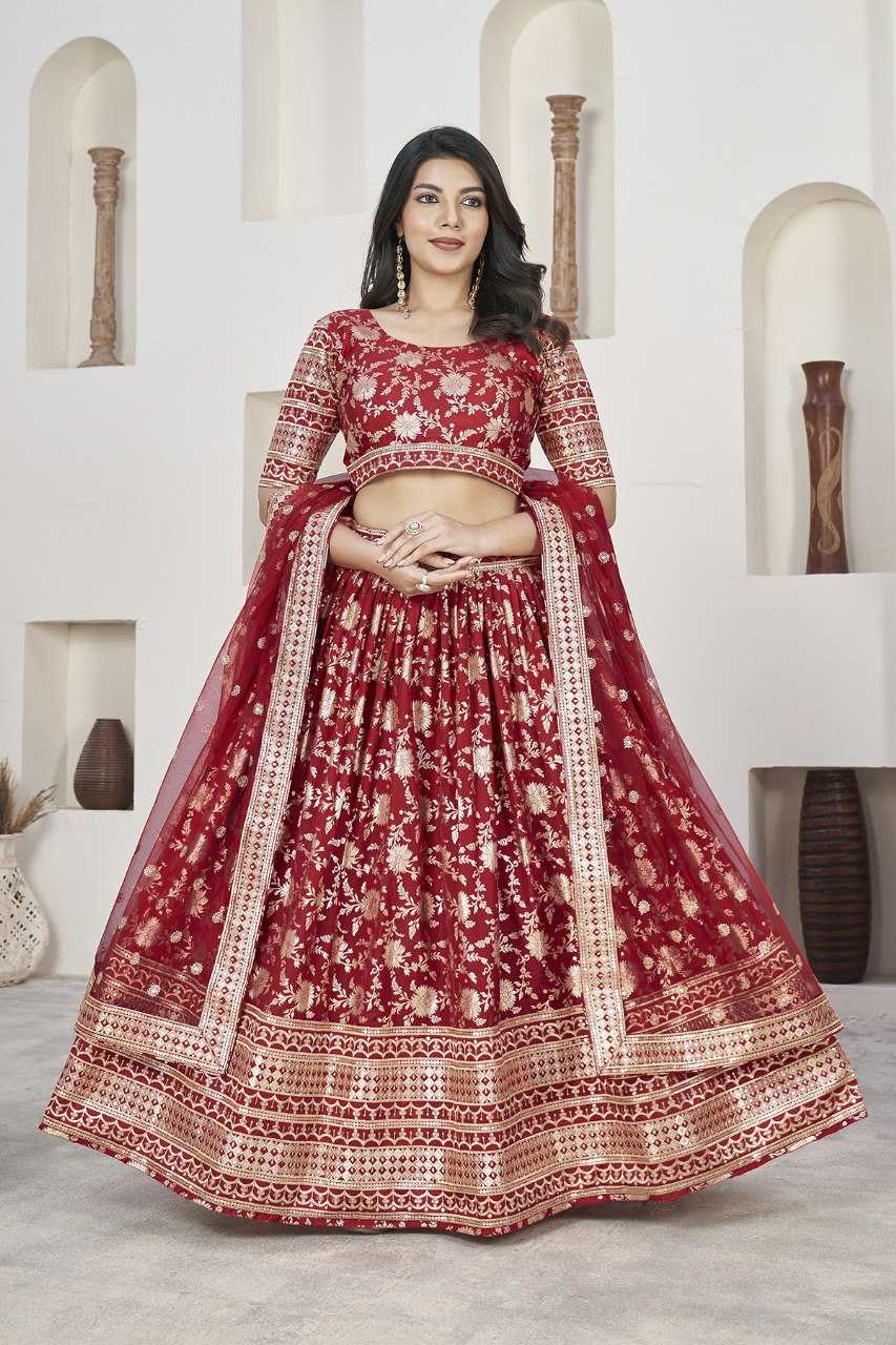 Ynf Jacquard RIN227 1011 Lehengas Wedding Collections Wholesale Embroidered Lehenga Manufacturer