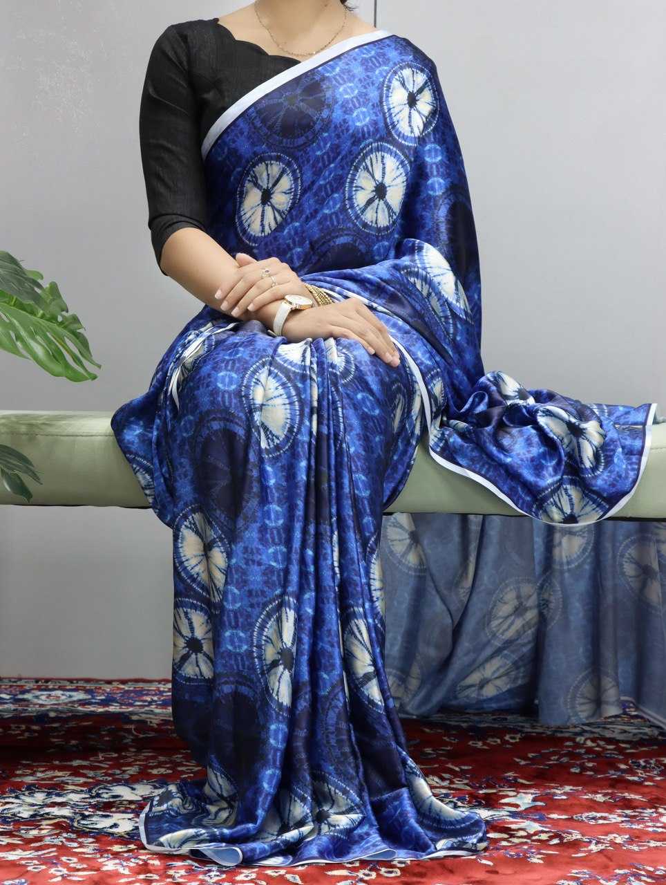Ynf Japan Sartin RIN119 1207 Sarees Wholesale Printed Sarees Crape Satin Sarees Satin Sarees Manufacturer