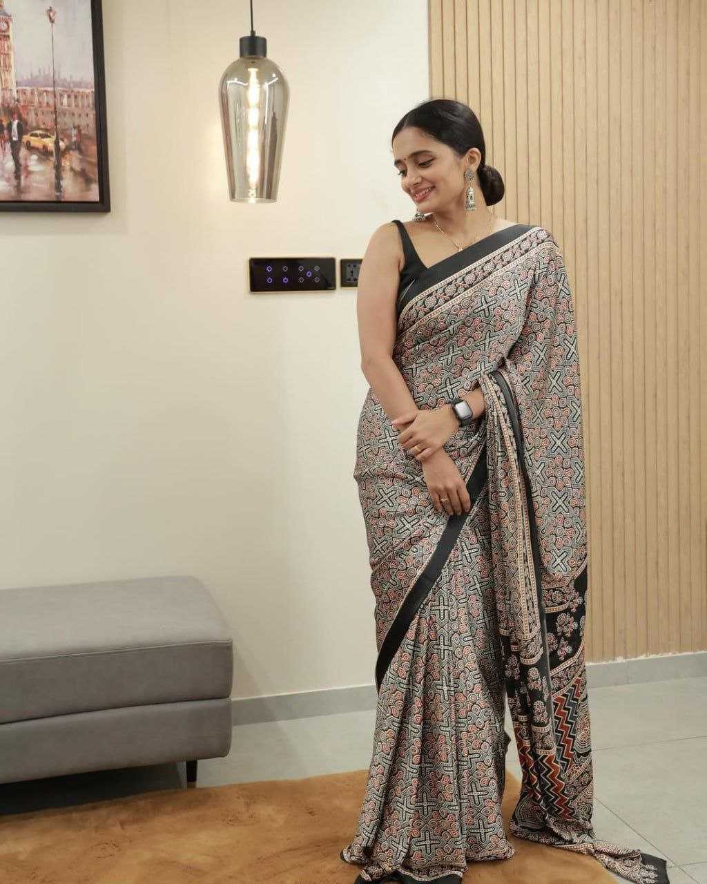 Ynf Japan Sartin RIN207 2250 Sarees Wholesale Printed Sarees Silk Sarees Office Wear Sarees Manufacturer