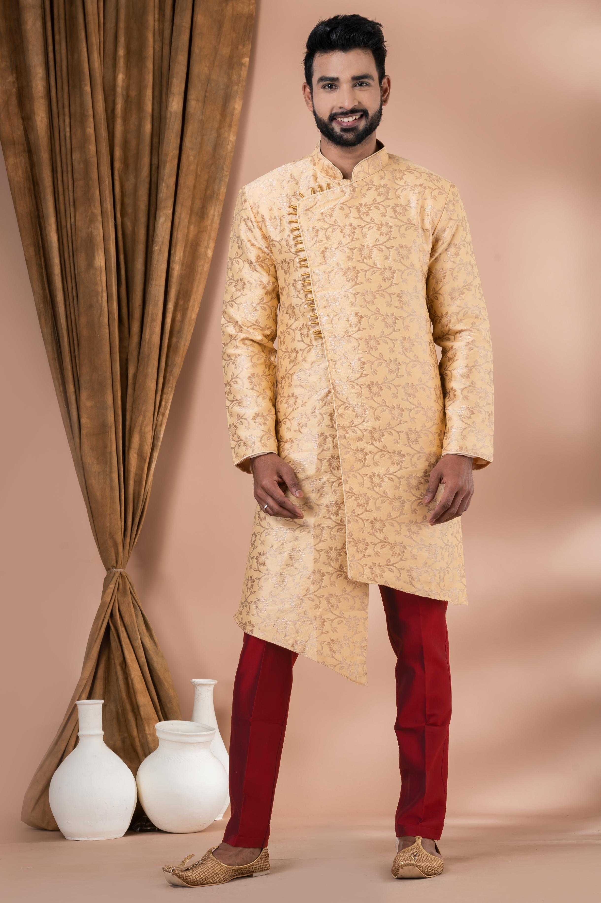Ynf Jequard Silk RIN223 1710 Mens Wear Wholesale Kurta Set with Jacket Designer Ethnic Set Indo Western Manufacturer