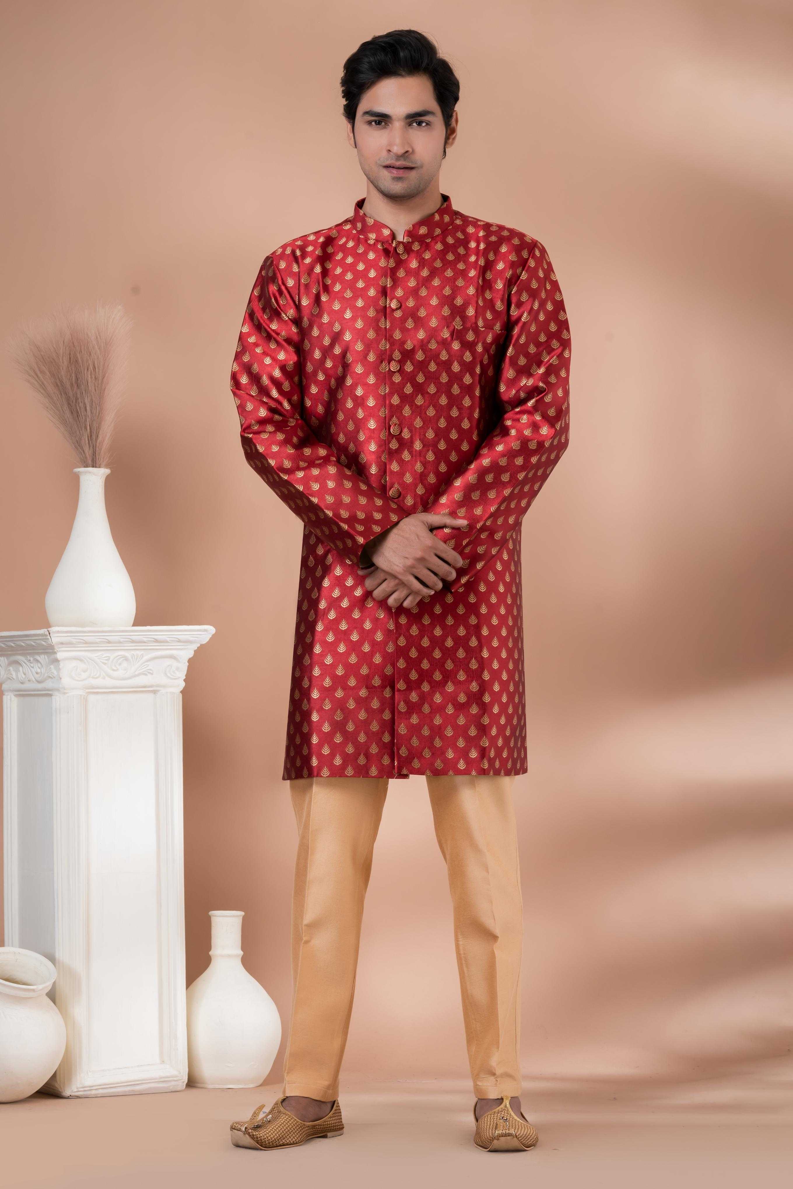 Ynf Jequard Silk RIN223 1713 Mens Wear Wholesale Kurta Set with Jacket Designer Ethnic Set Indo Western Manufacturer