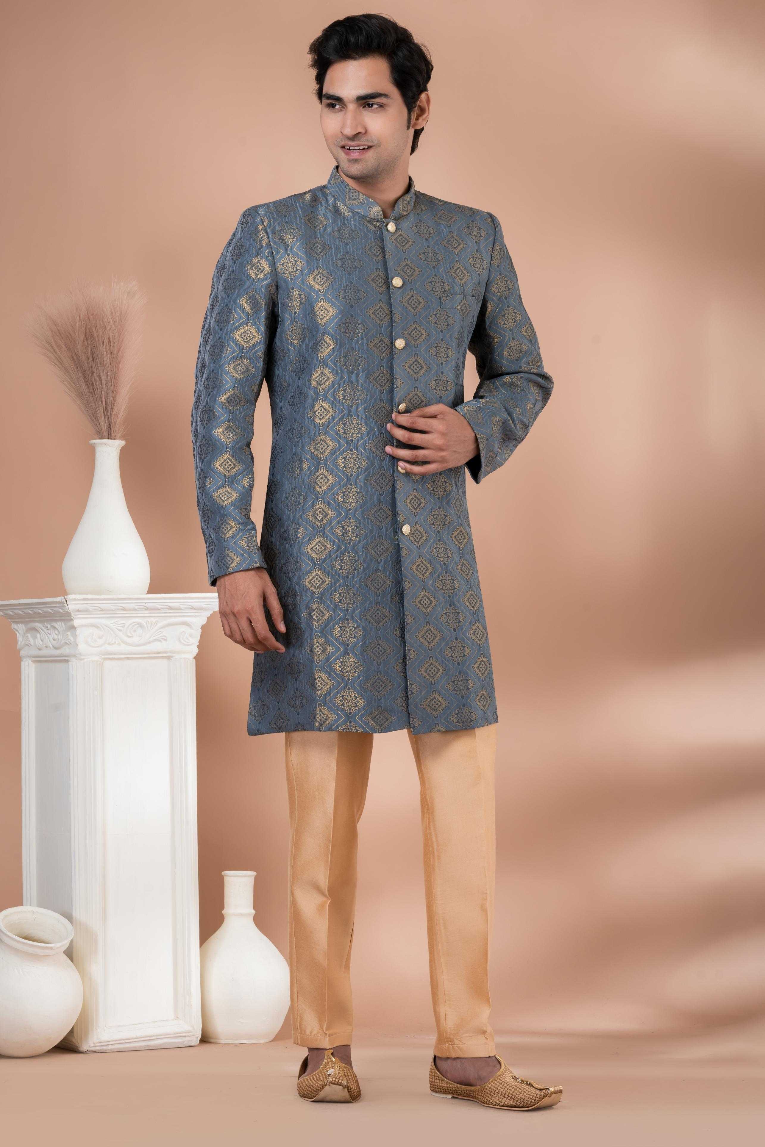 Ynf Jequard Silk RIN223 1718 Mens Wear Wholesale Kurta Set with Jacket Designer Ethnic Set Indo Western Manufacturer
