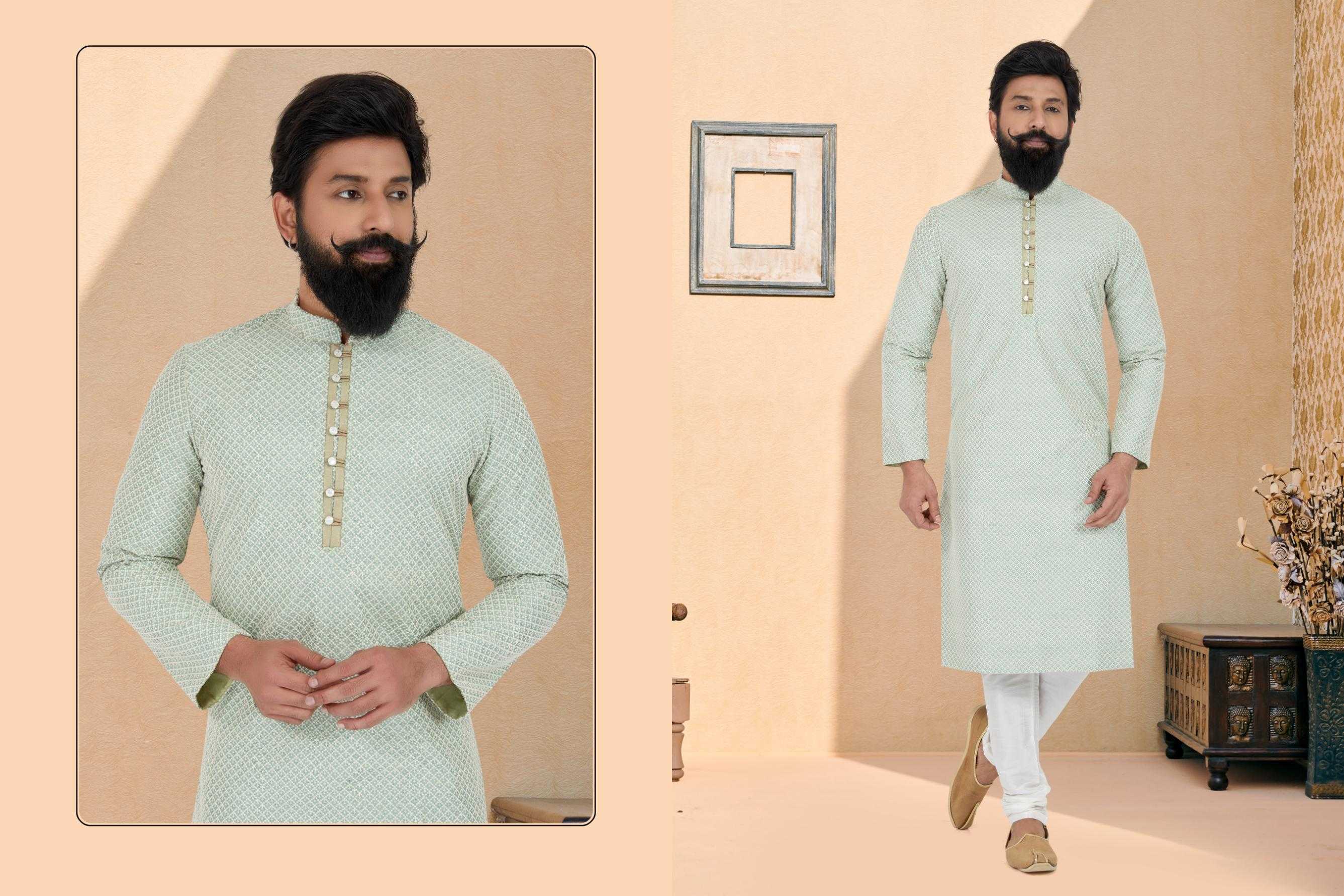 Ynf Jequard Silk RIN223 3053C Mens Wear Wholesale Mens Kurtas Mens Kurta Pyjama Men Wedding kurta Manufacturer