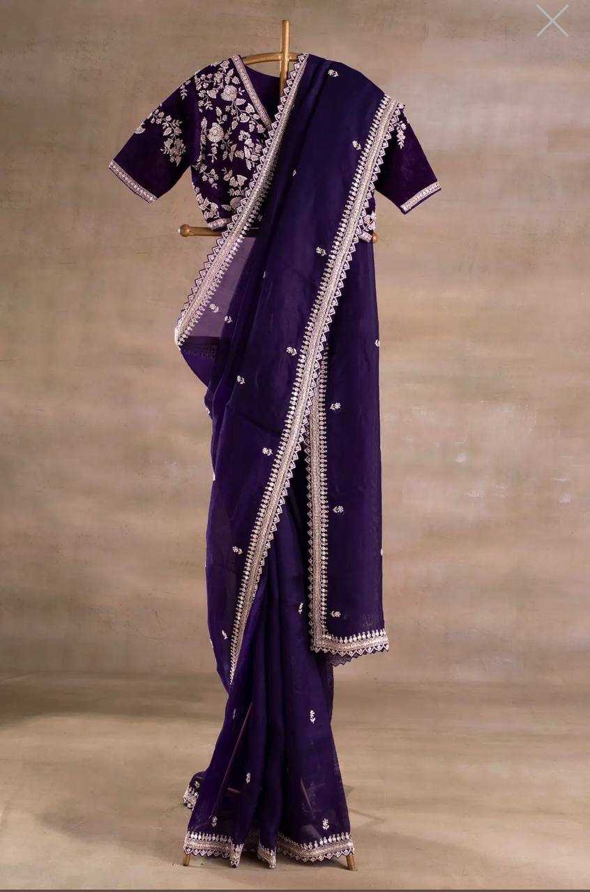 Ynf Jimmy Choo KESH151 5472 Sarees Wholesale Designer Sarees Jimmy Choo Sarees Embroidered Sarees Manufacturer
