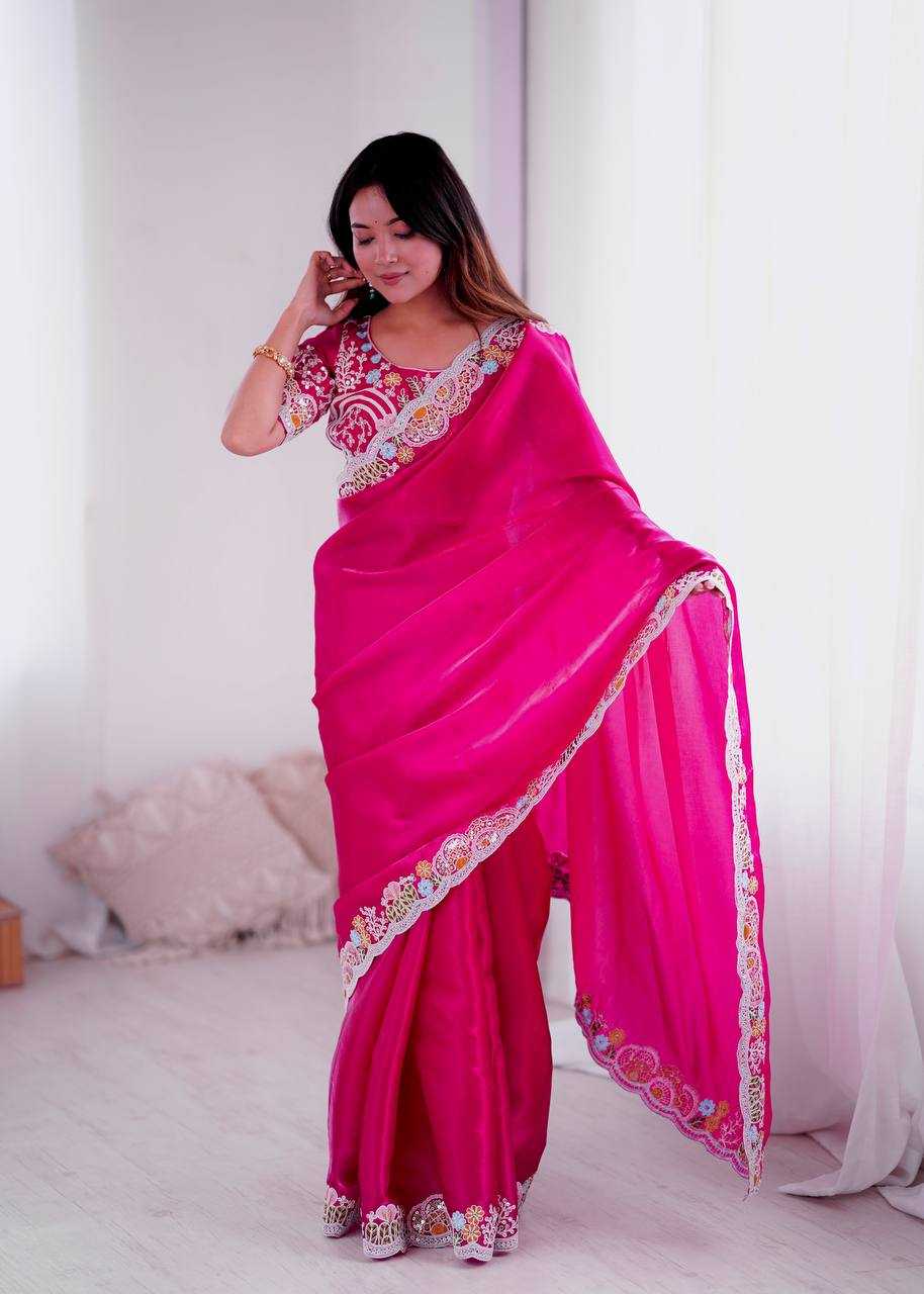 Ynf Jimmy Choo KESH490 1315 Sarees Wedding Collections Festive Collections Wholesale Jimmy Choo Sarees Embroidered Sarees Sequins Work Saree Manufacturer