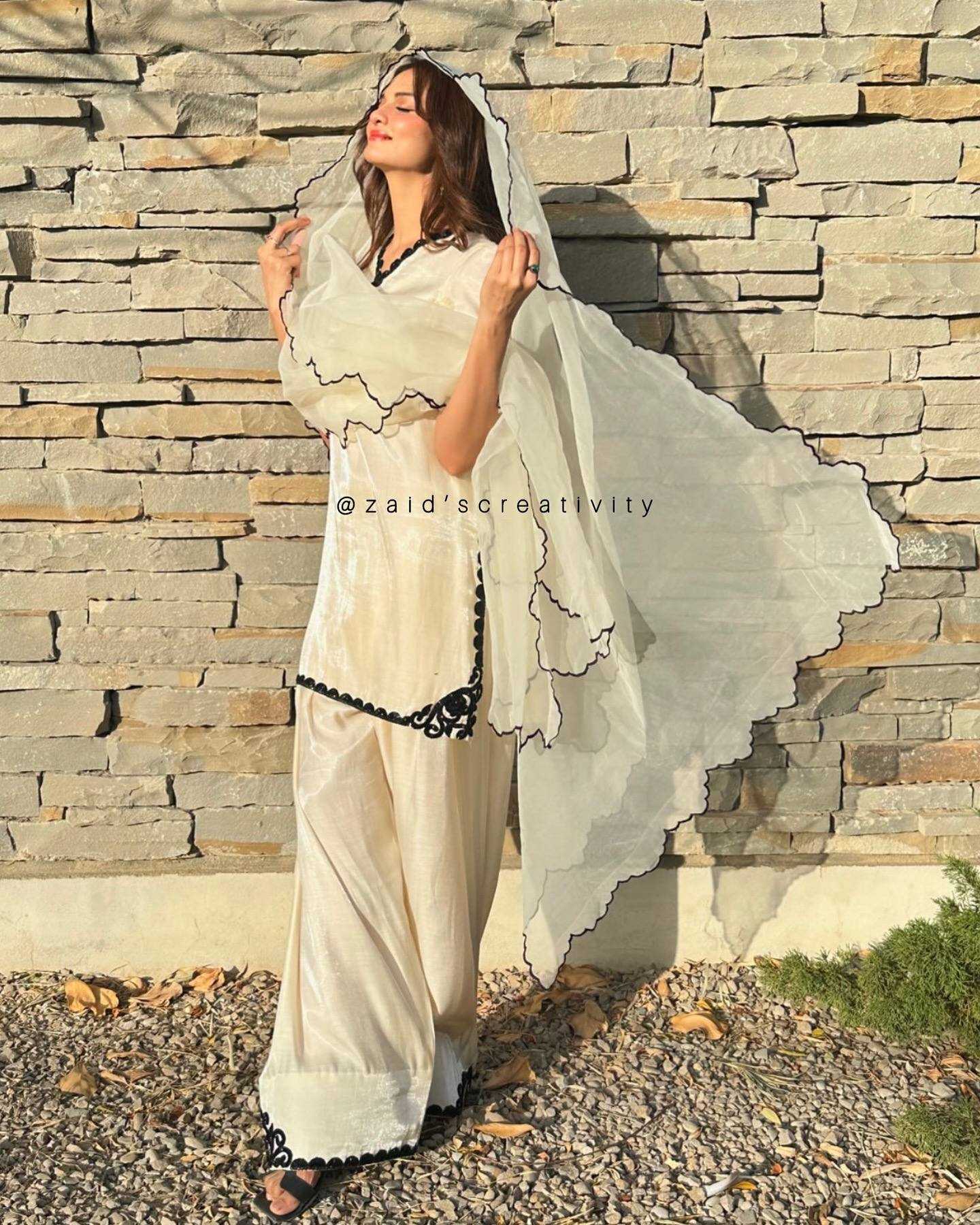 Ynf Jimmy Choo KESH523 074 Suits & Dresses Wholesale Palazzo Suit Party wear suits White Salwar Suit Manufacturer