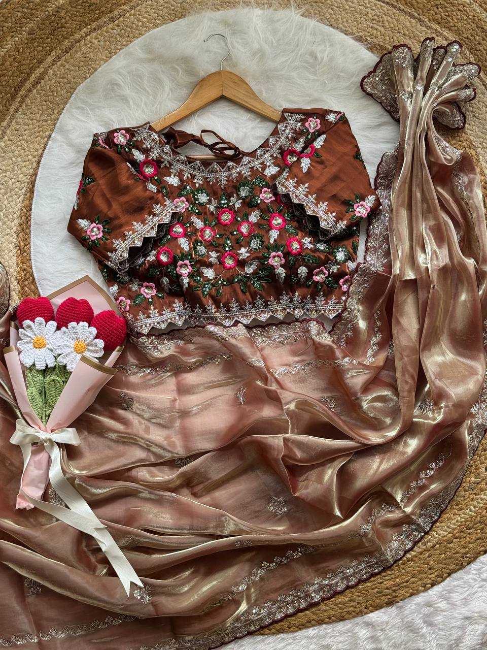 Ynf Jimmy Choo RIN105 LAVANYA Sarees Wedding Collections Festive Collections Wholesale Jimmy Choo Sarees Embroidered Sarees Zari Border Sarees Manufacturer