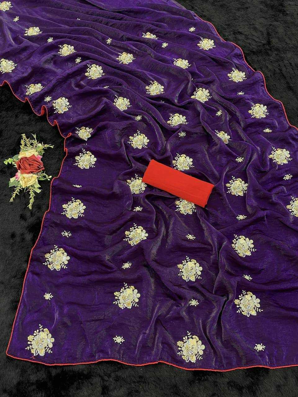 Ynf Jimmy Choo RIN187 761 Sarees Wholesale Jimmy Choo Sarees Sequin Sarees Manufacturer