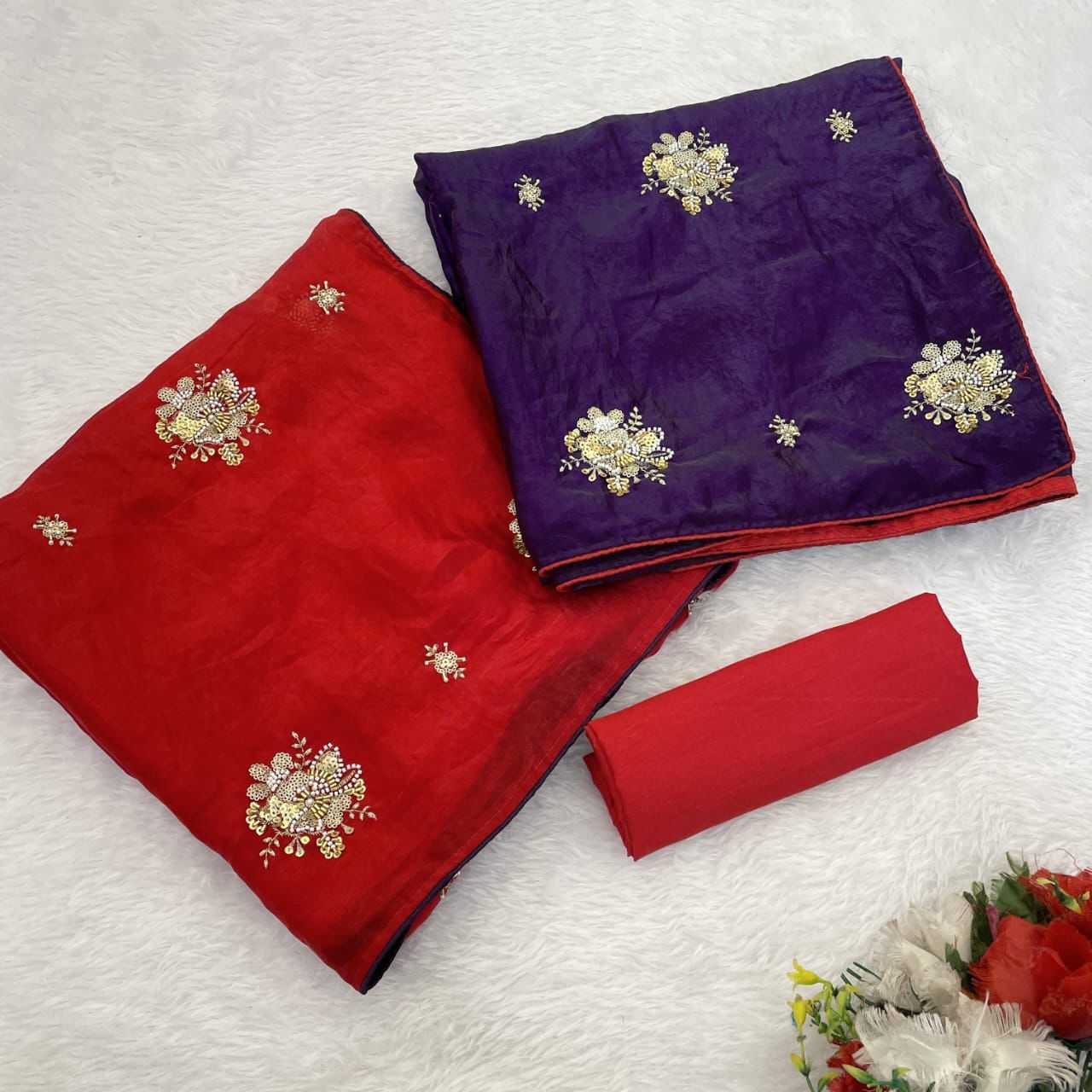 Ynf Jimmy Choo RIN222 VT-761 Sarees Wholesale Jimmy Choo Sarees Sequence Sarees Butta Sarees Manufacturer